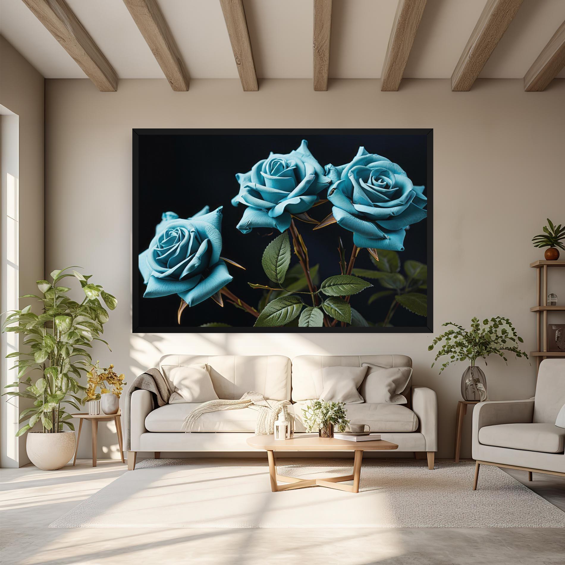 Vászonkép Blue Roses mockup 6