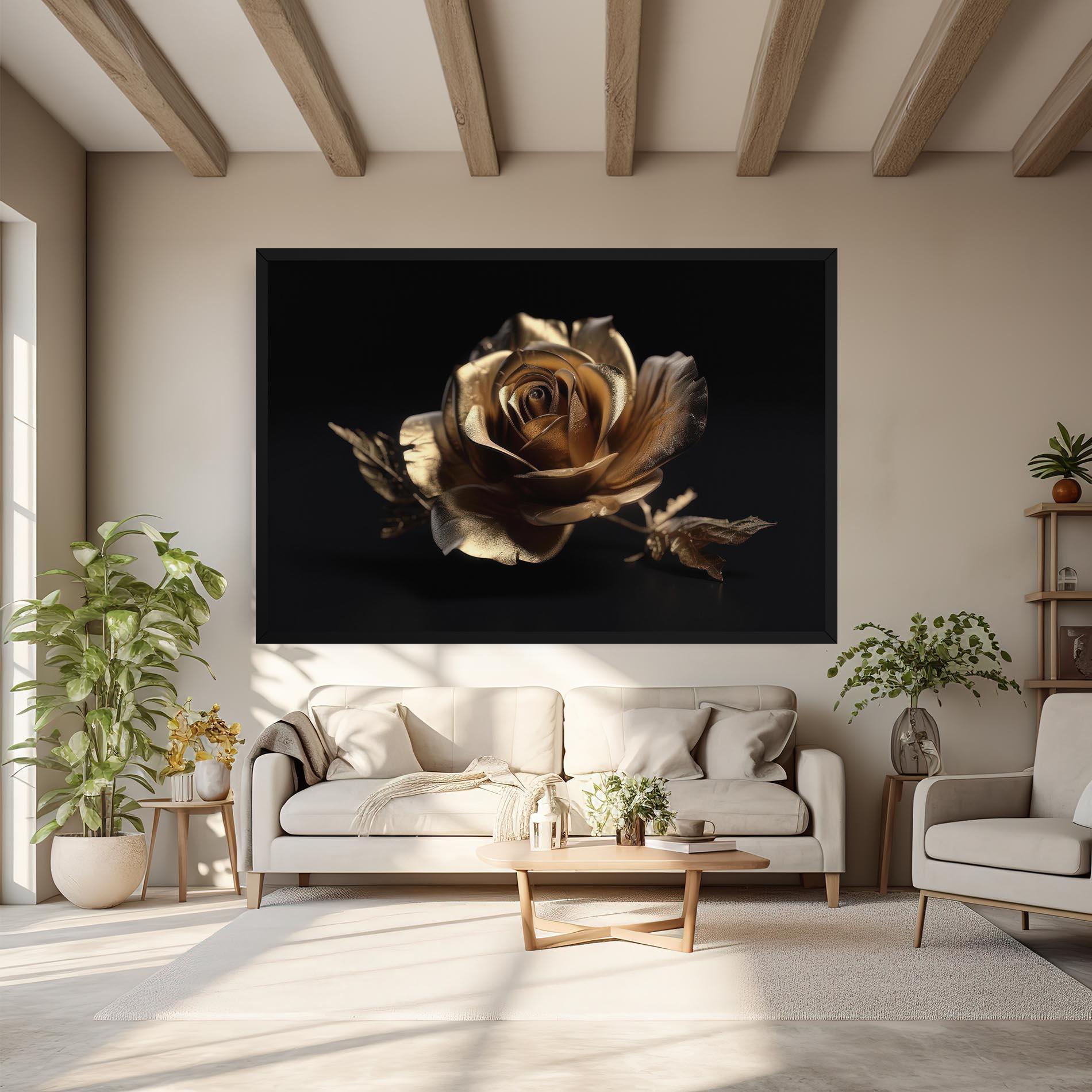 Vászonkép Gold Rose mockup 6