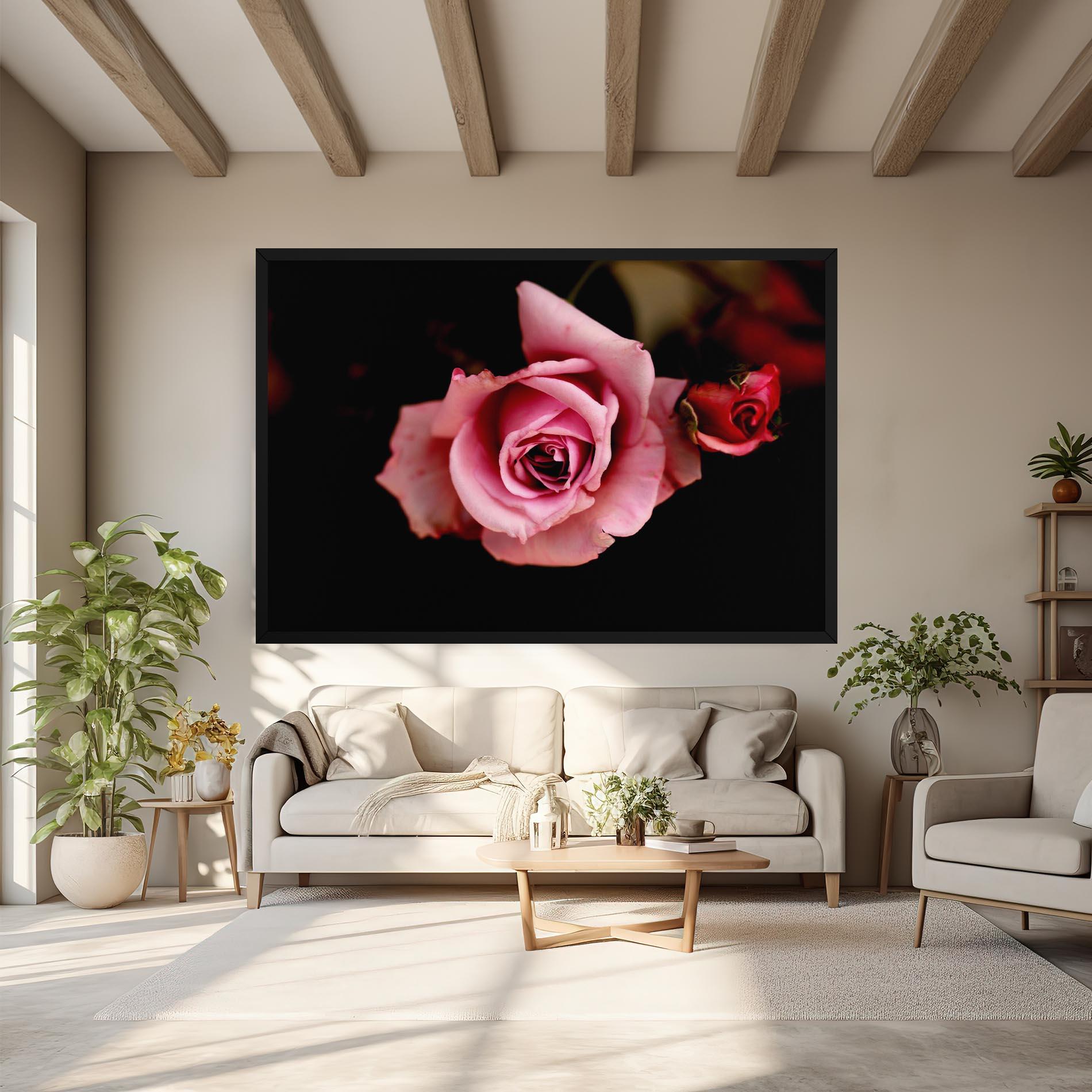 Vászonkép Opened Pink Rose mockup 6
