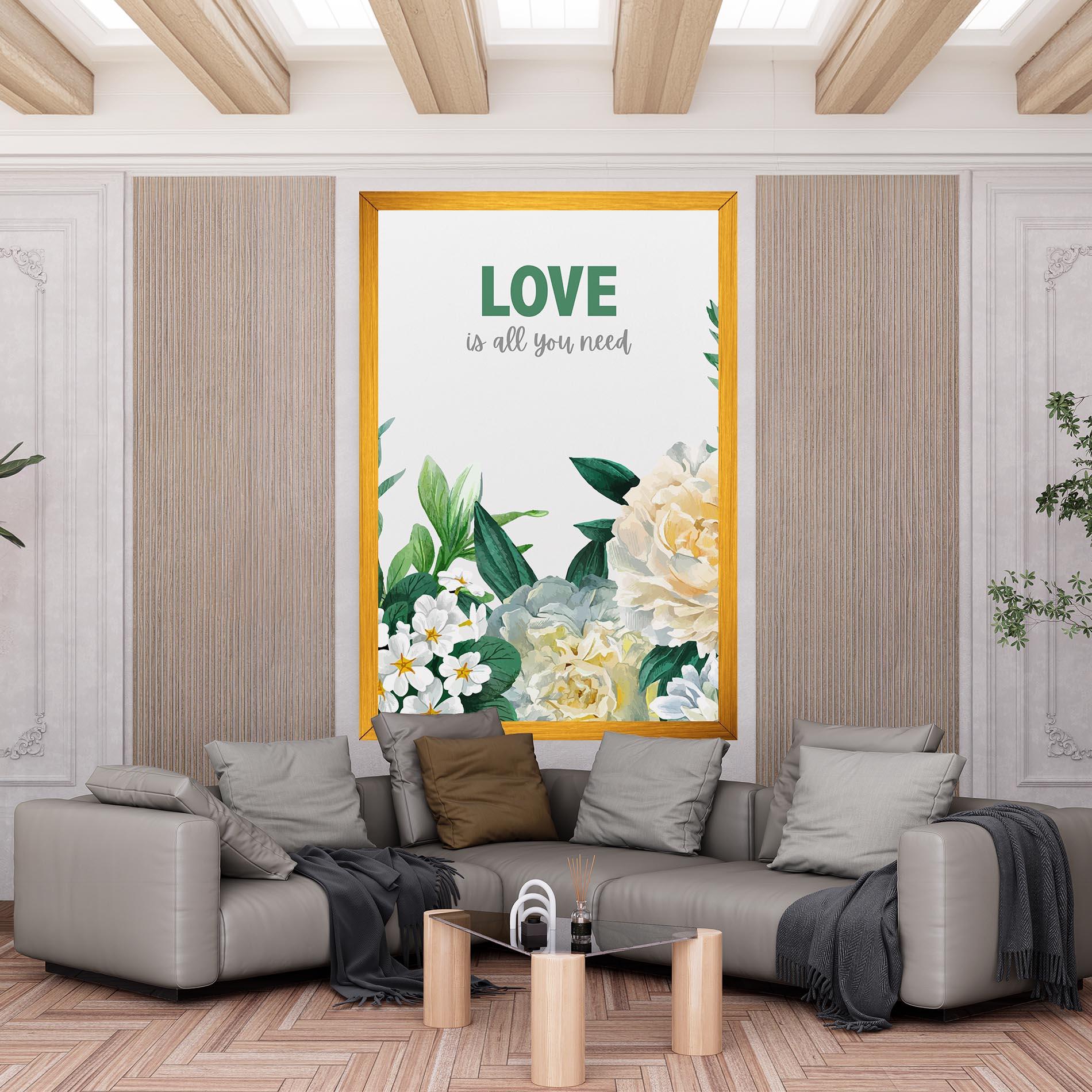 Vászonkép Green Rose Love mockup 6