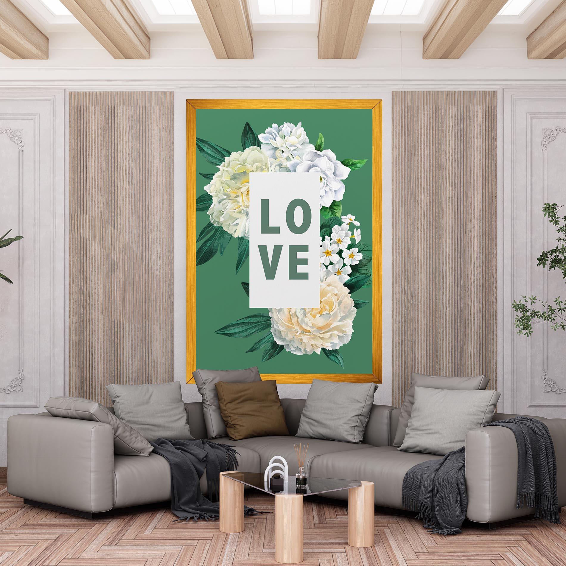 Vászonkép Love Green Rose mockup 6
