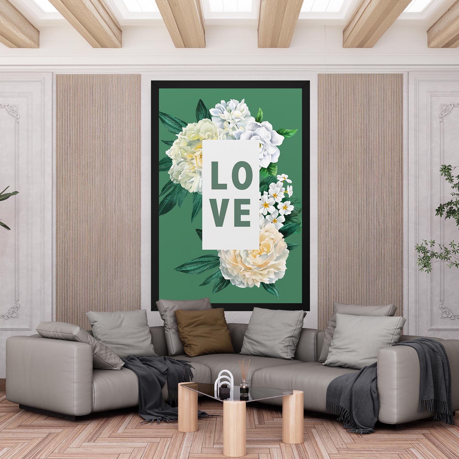 Vászonkép Love Green Rose mockup 6