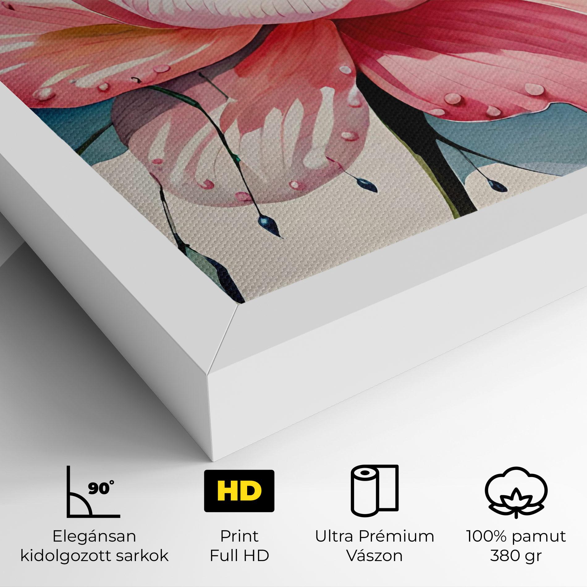 Vászonkép Bih Pink Rose mockup 4