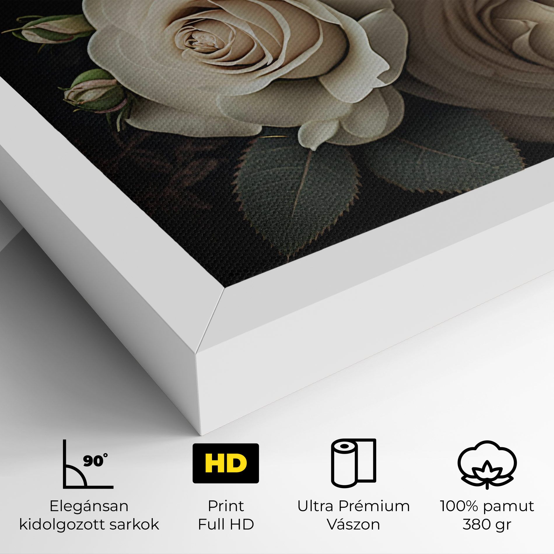 Cream Roses Close Up mockup 4