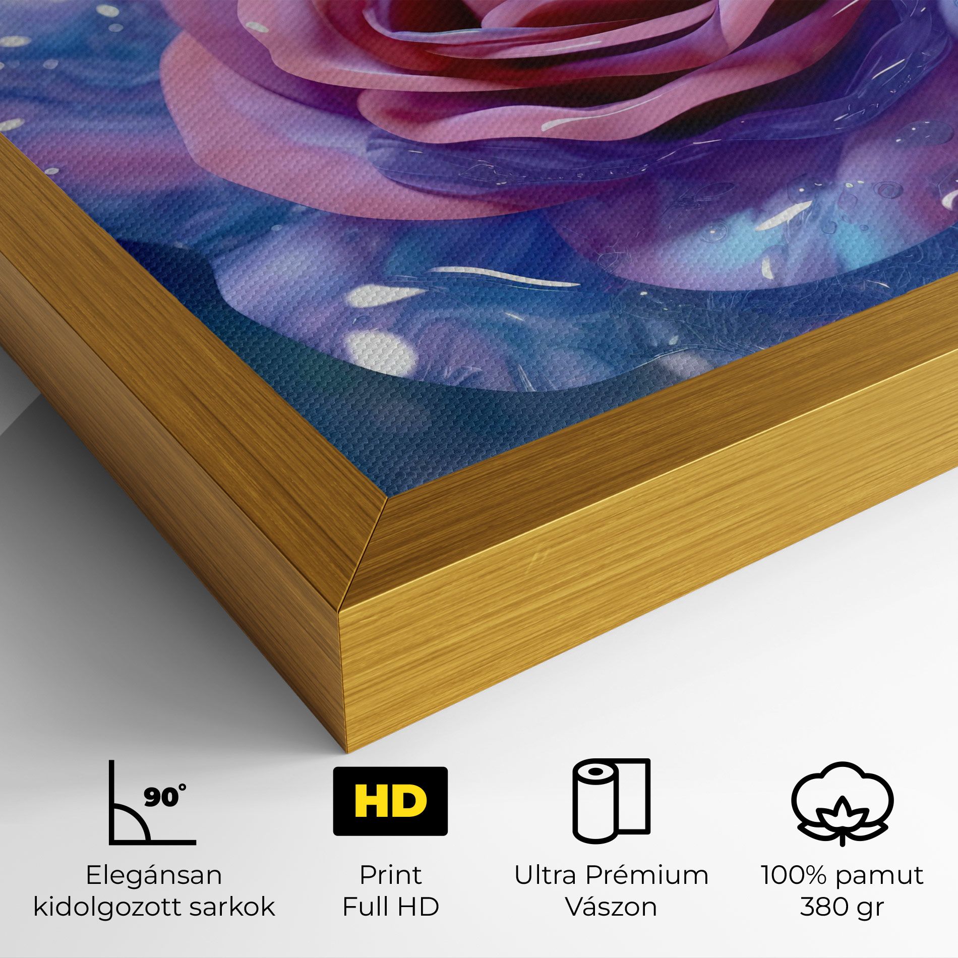 Beautiful Blue Pink Rose mockup 4