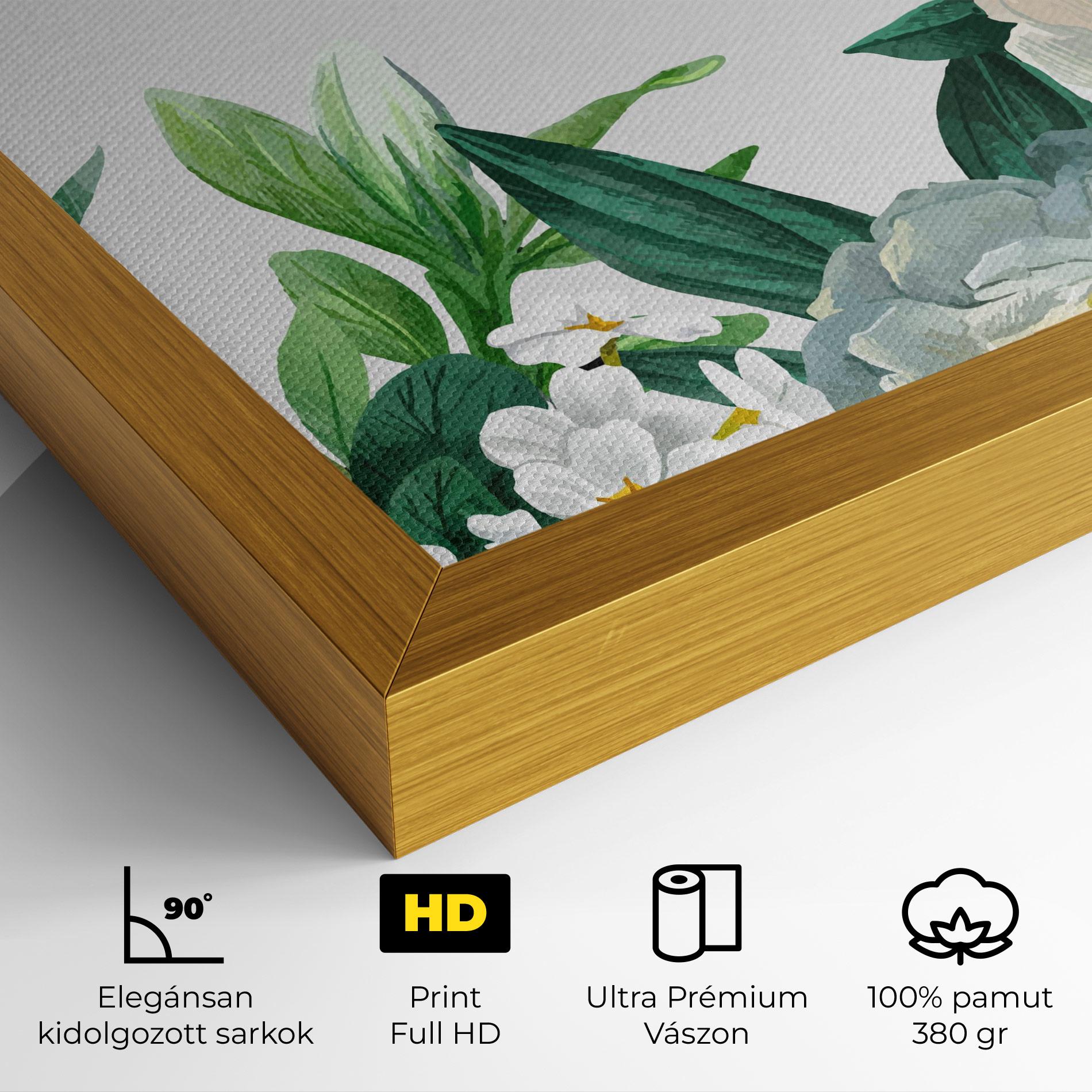 Vászonkép Green Rose Love mockup 4