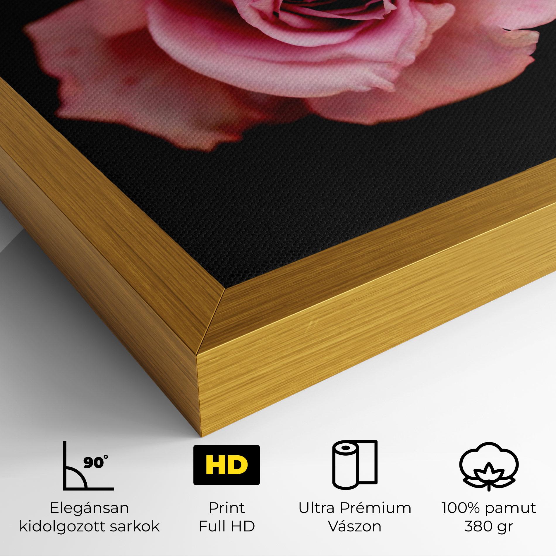 Vászonkép Opened Pink Rose mockup 4