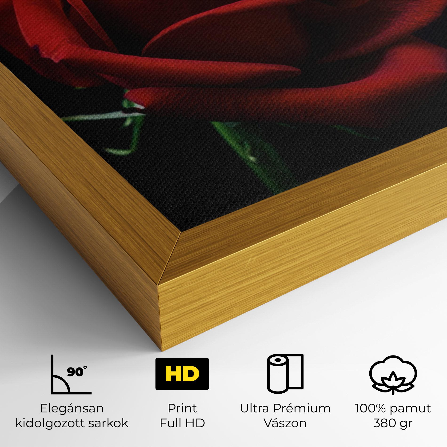 Vászonkép Red Rose Close Up mockup 4