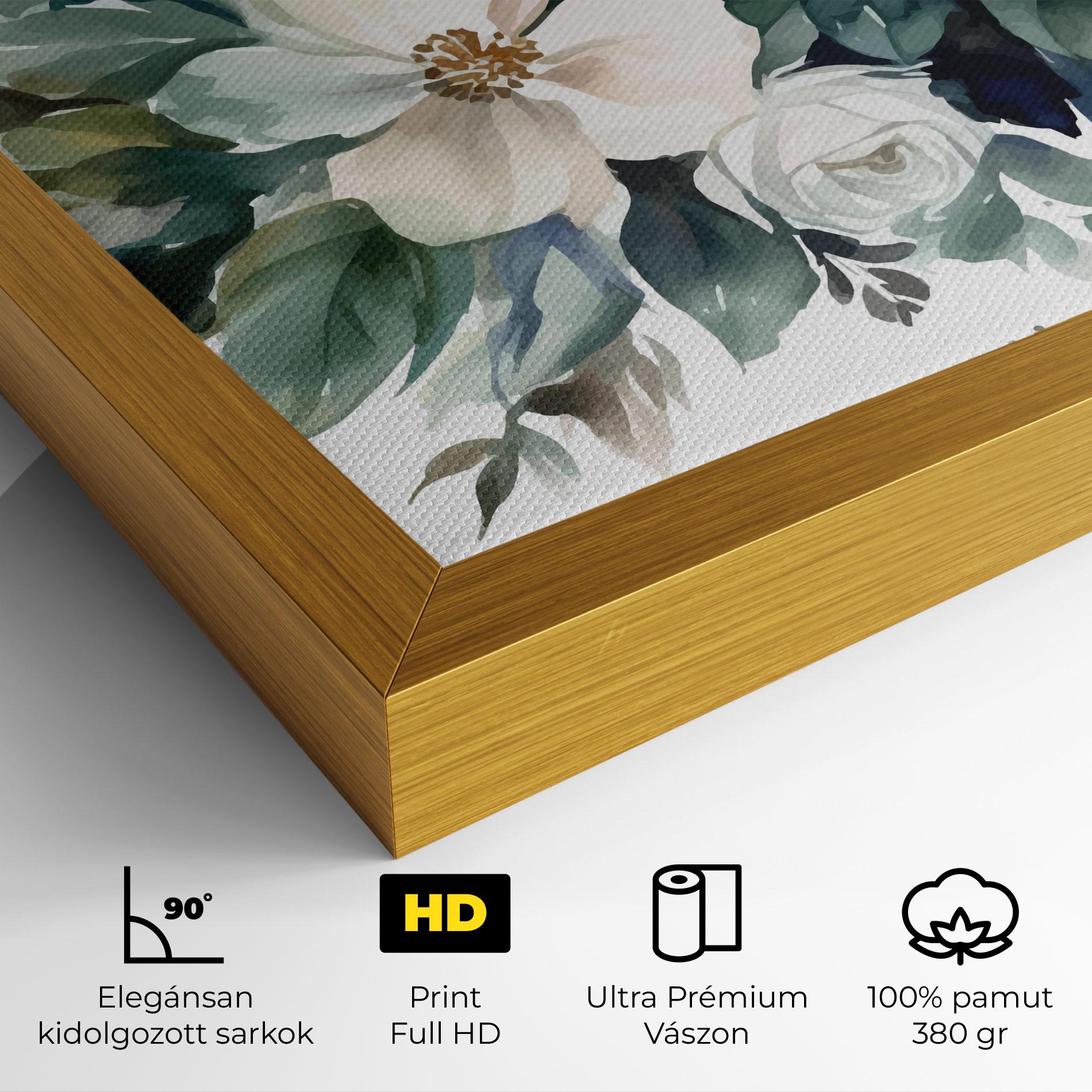 Vászonkép White Rose Paint mockup 4