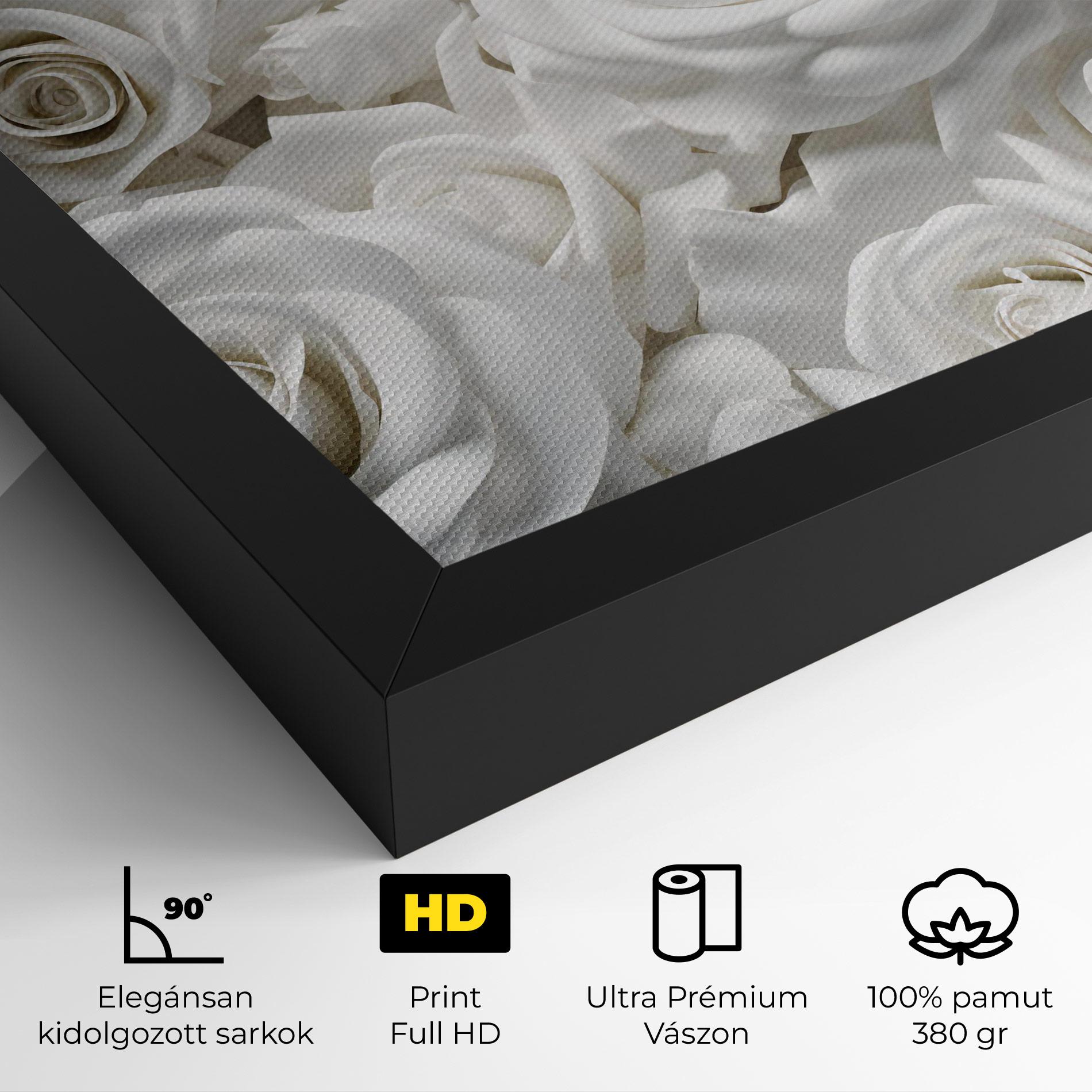 Vászonkép 3d White Roses mockup 4