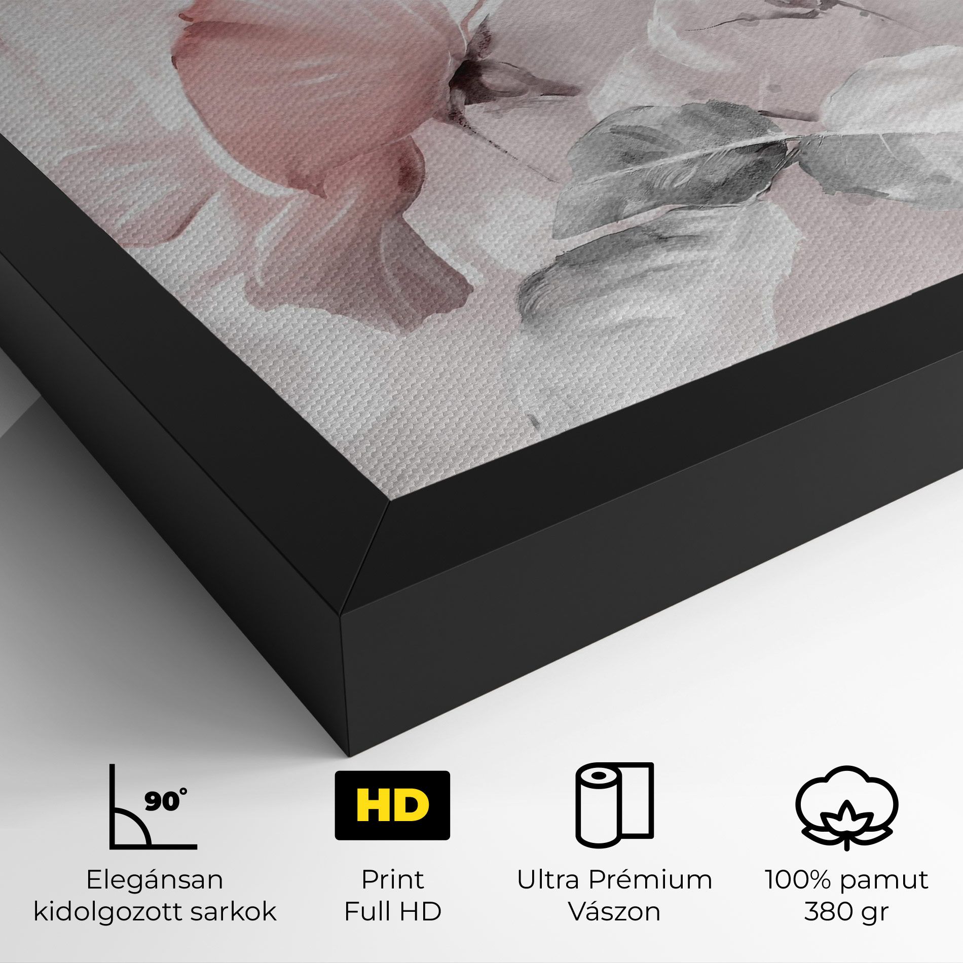 Abstract Pink Flowers mockup 4