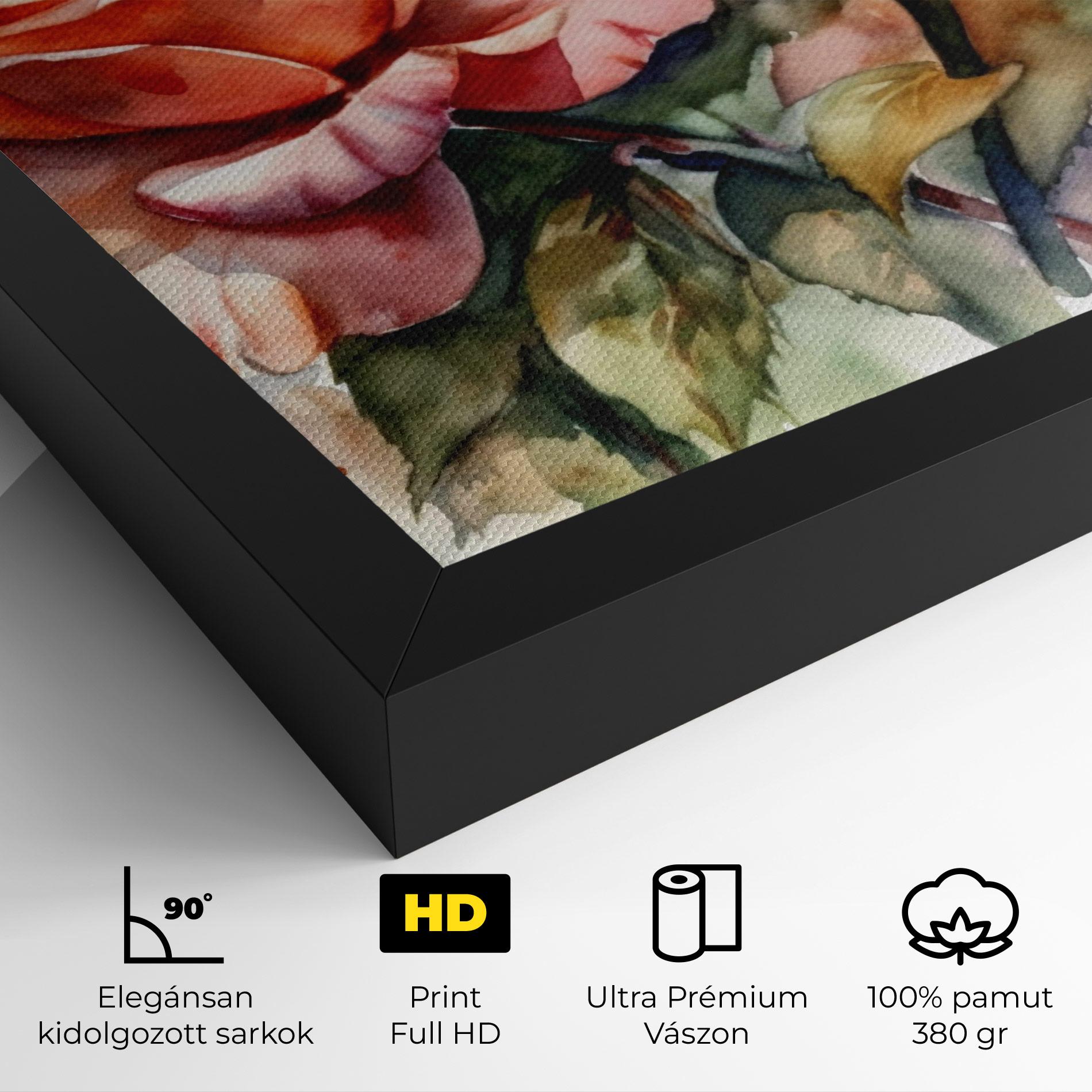 Vászonkép Big Rose Painted mockup 4