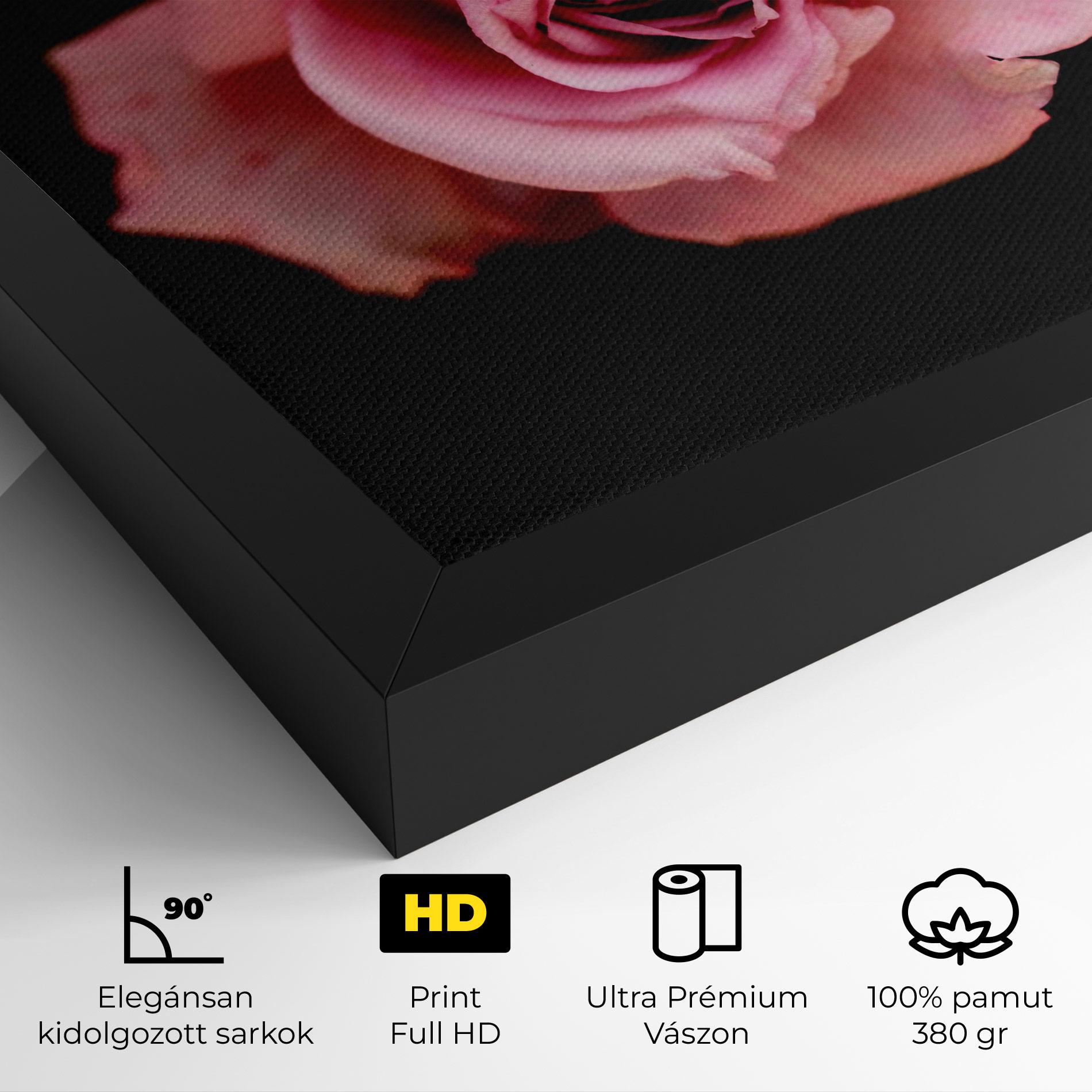 Vászonkép Opened Pink Rose mockup 4