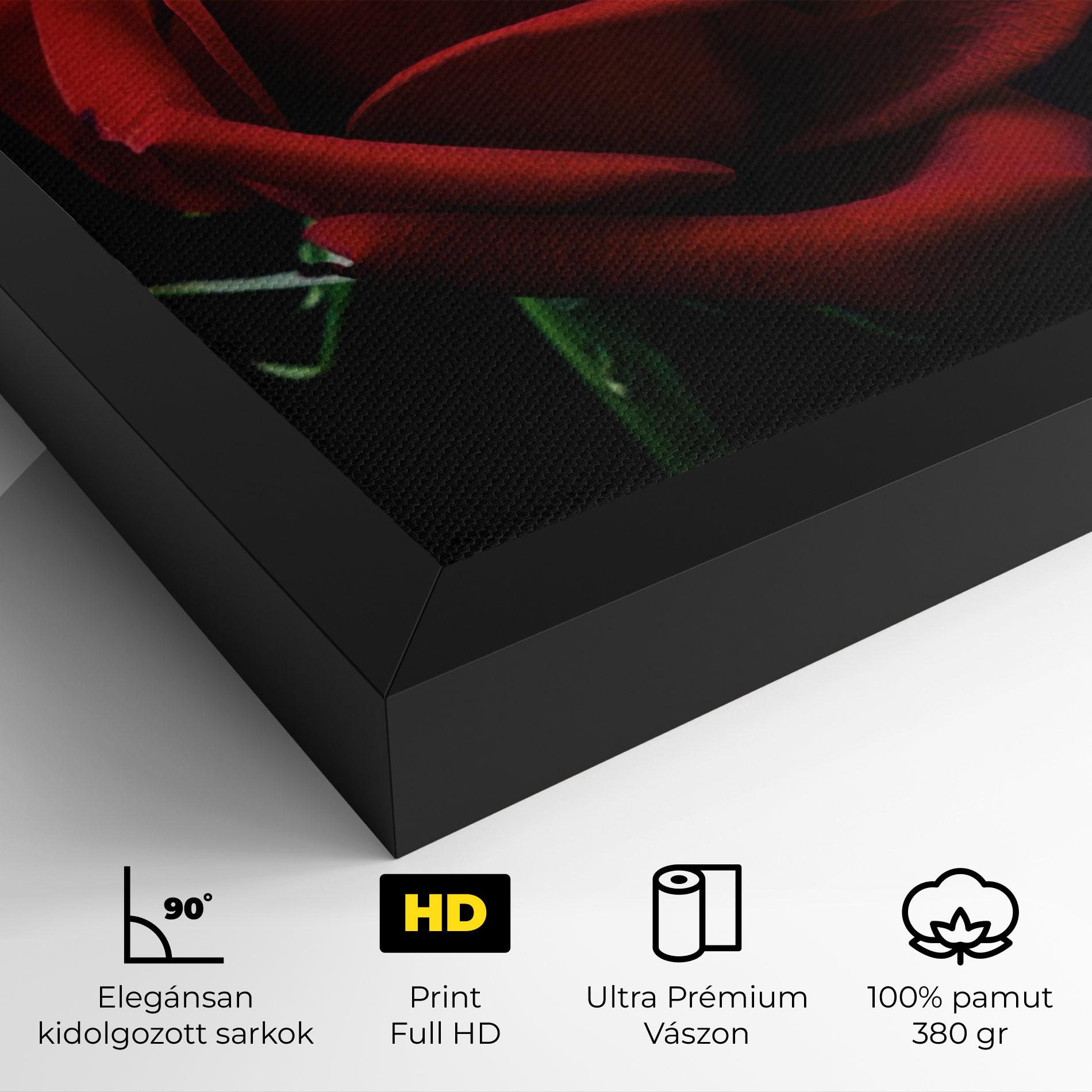 Vászonkép Red Rose Close Up mockup 4
