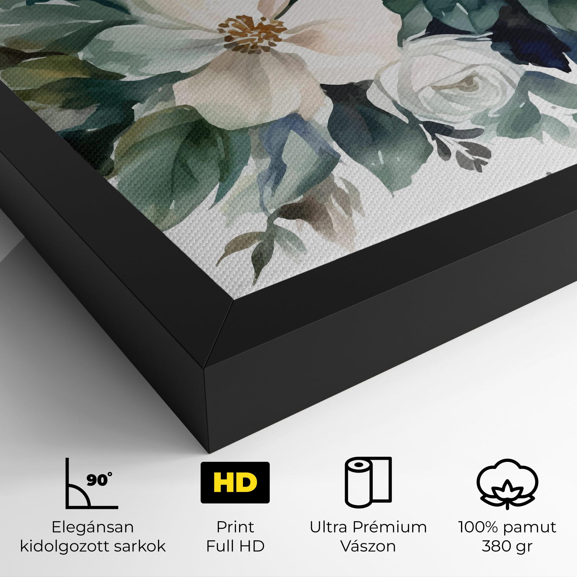 Vászonkép White Rose Paint mockup 4