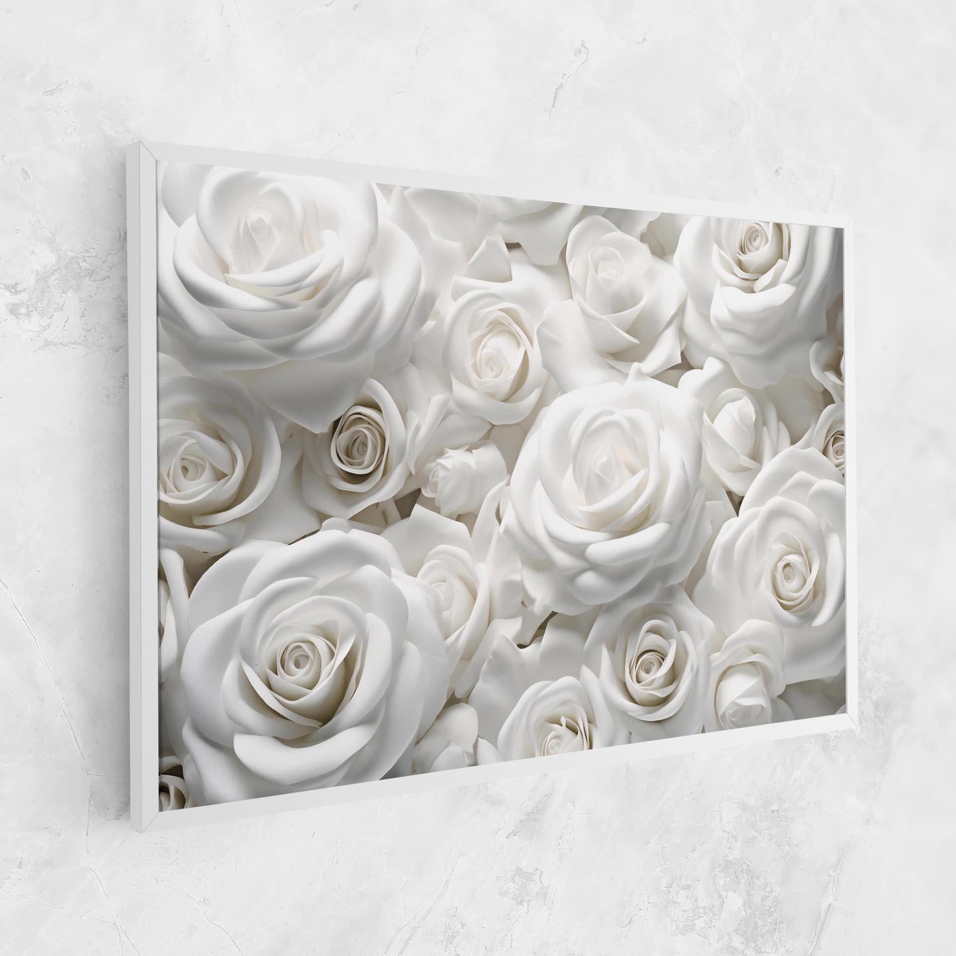 Vászonkép 3d White Roses mockup 1