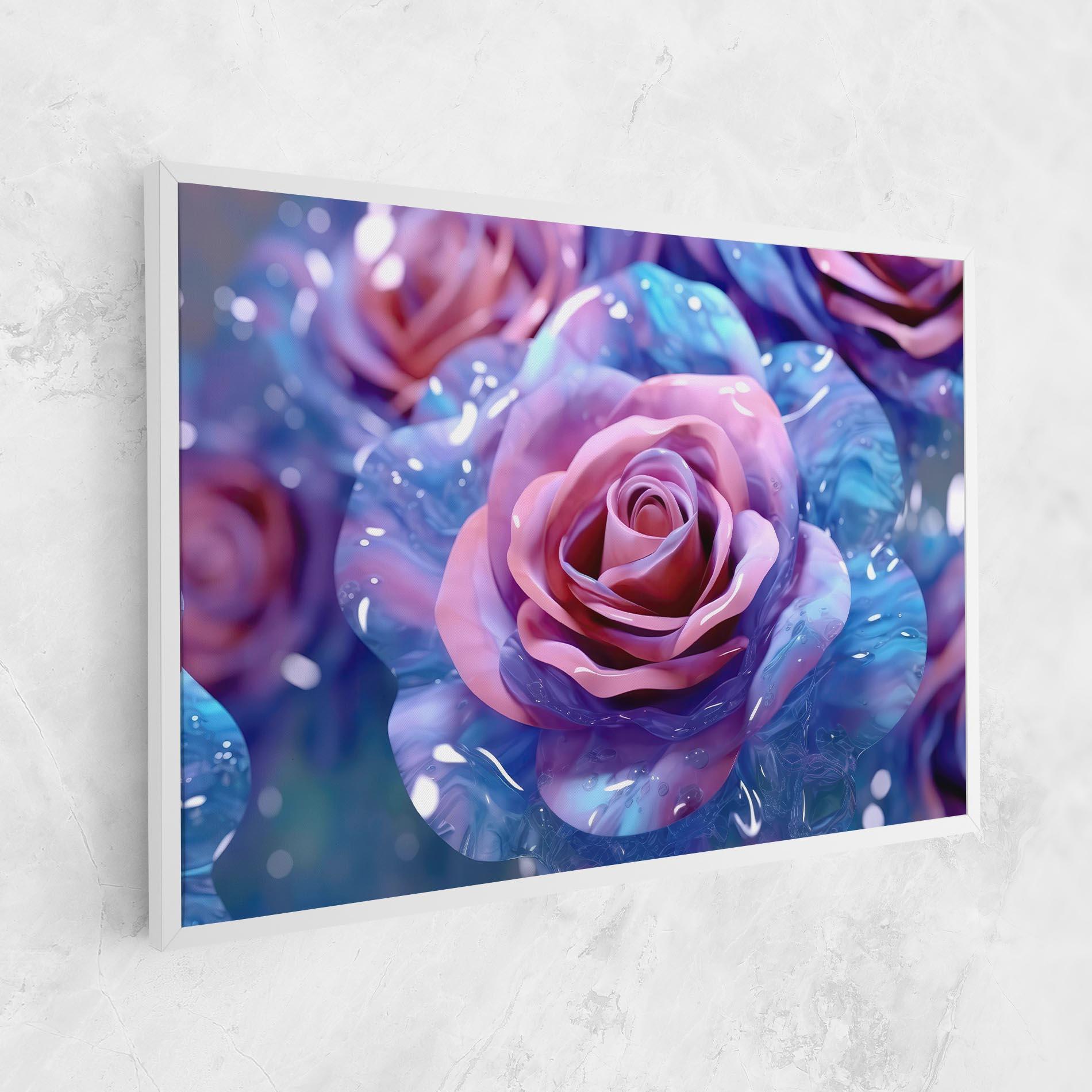 Vászonkép Beautiful Blue Pink Rose mockup 1