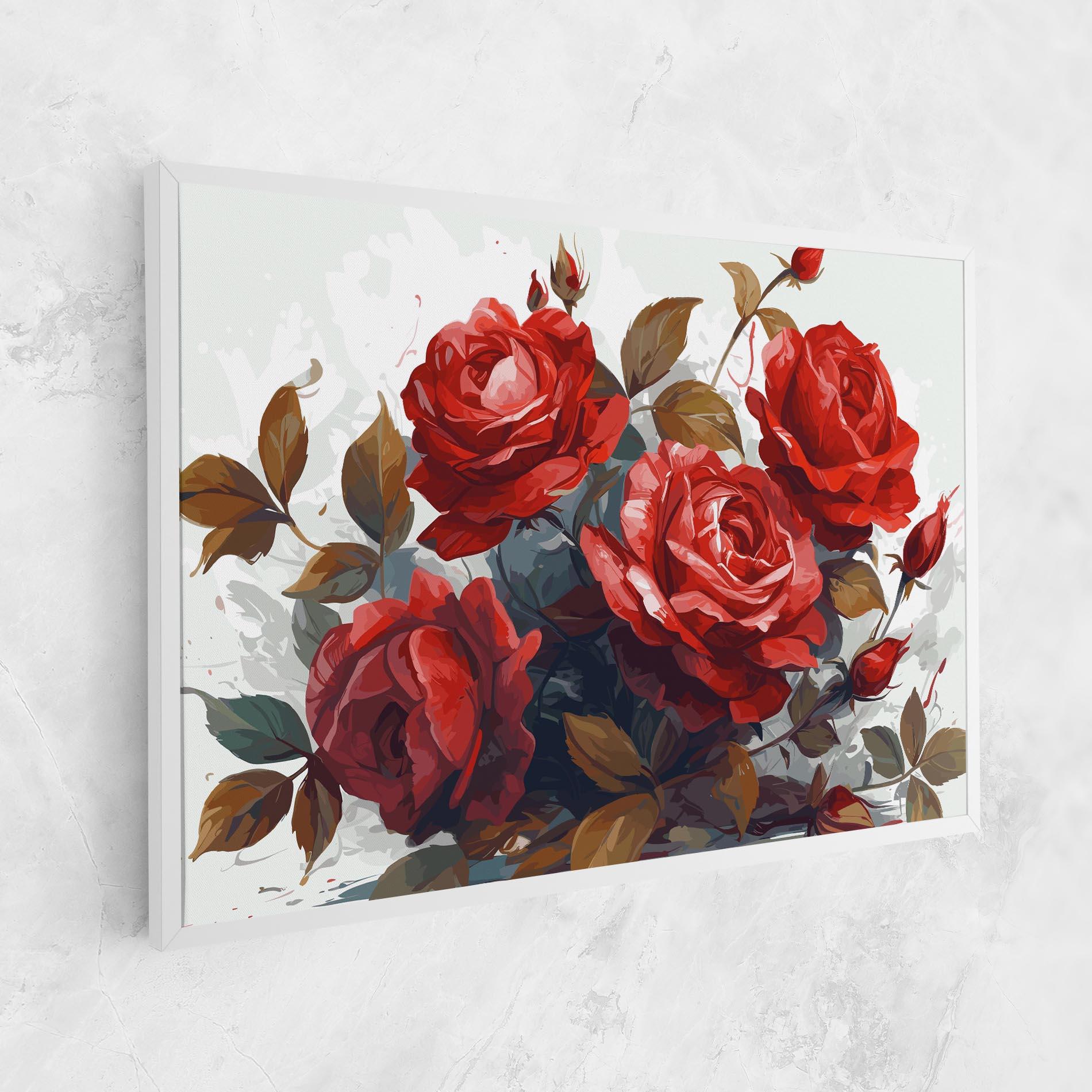 Vászonkép Beautiful Red Roses mockup 1