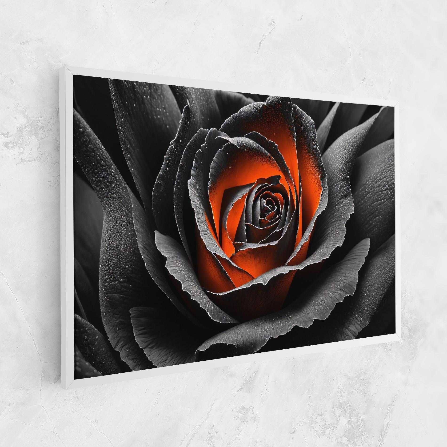 Vászonkép Grey Orange Rose mockup 1