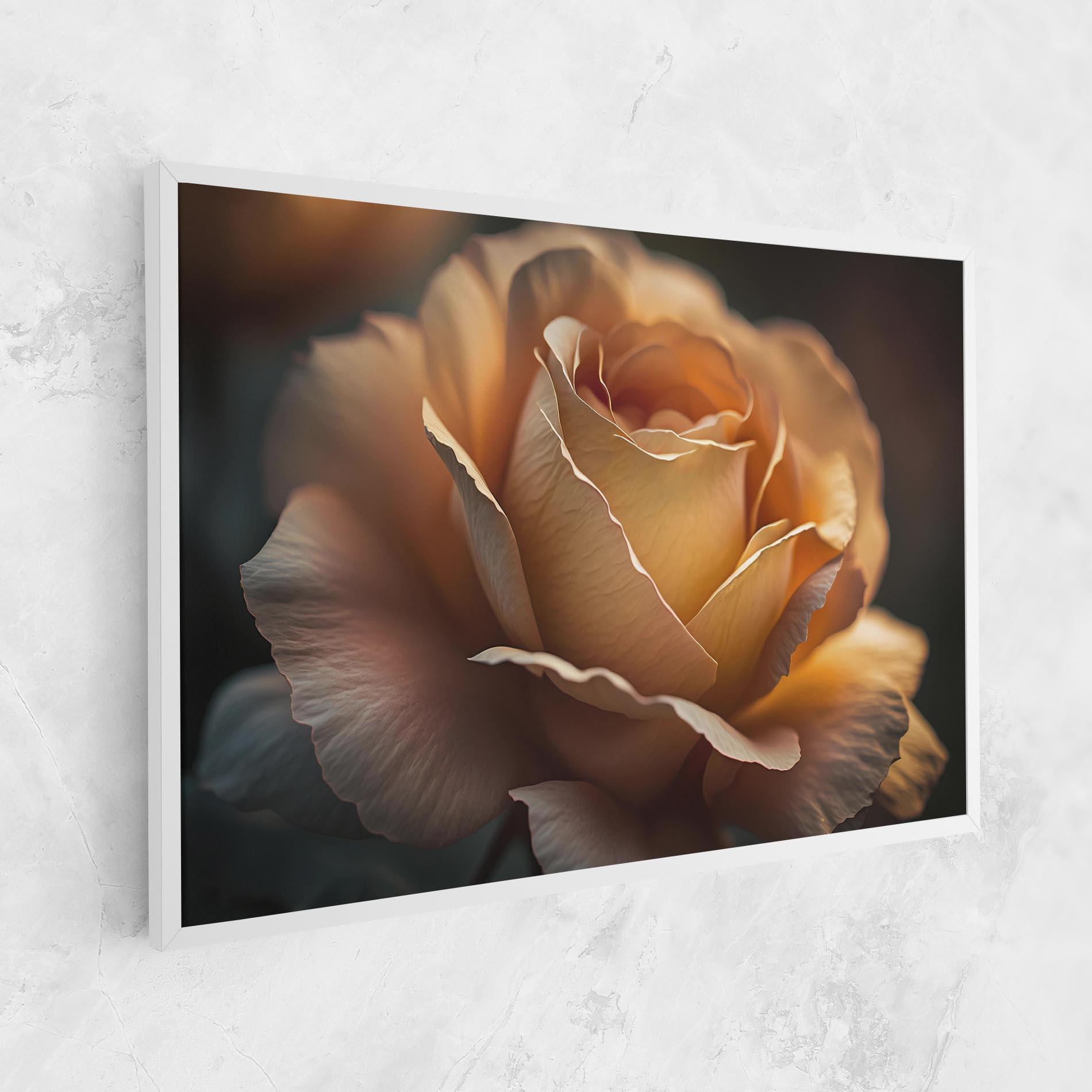 Vászonkép Light Orange Rose Close Up mockup 1