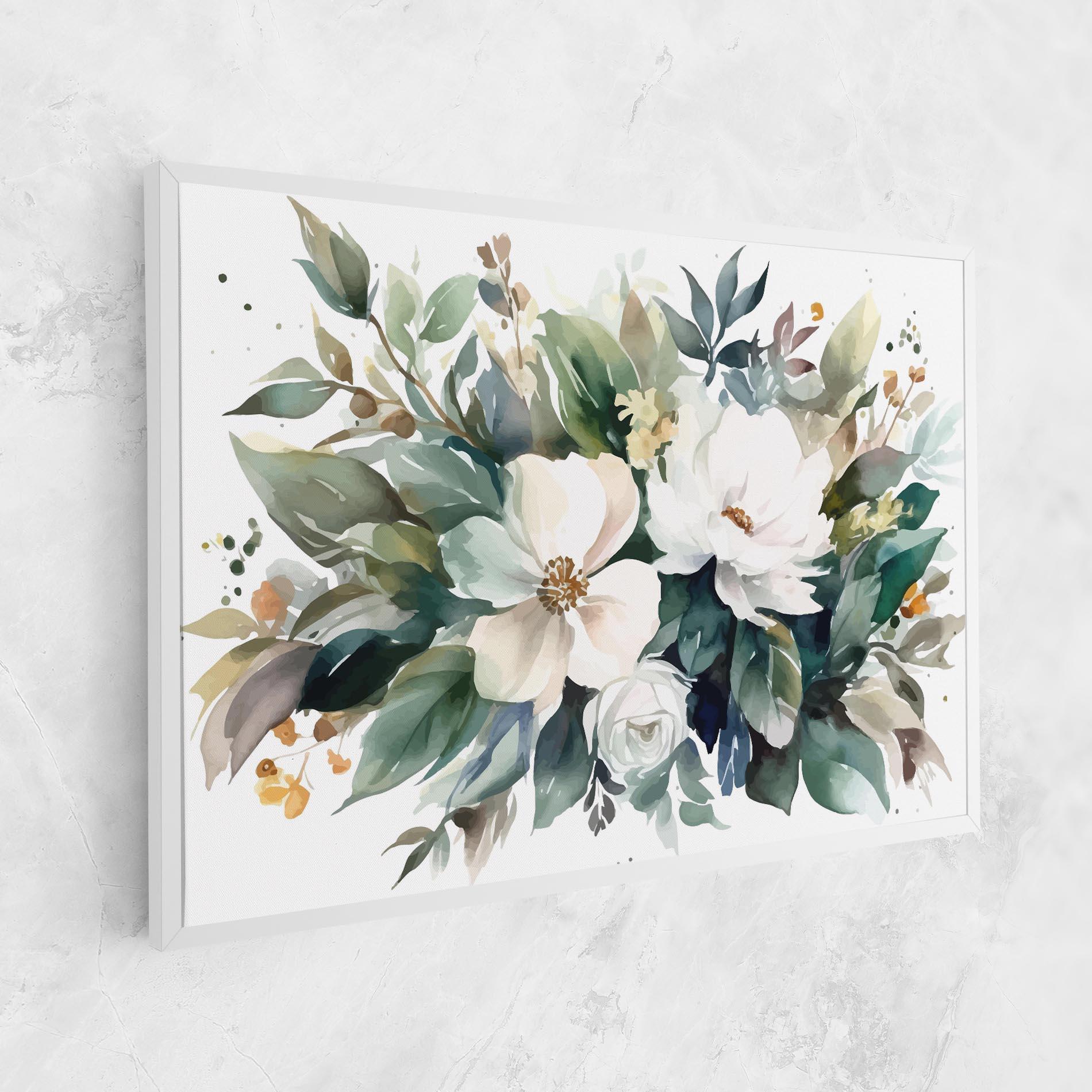 Vászonkép White Rose Paint mockup 1