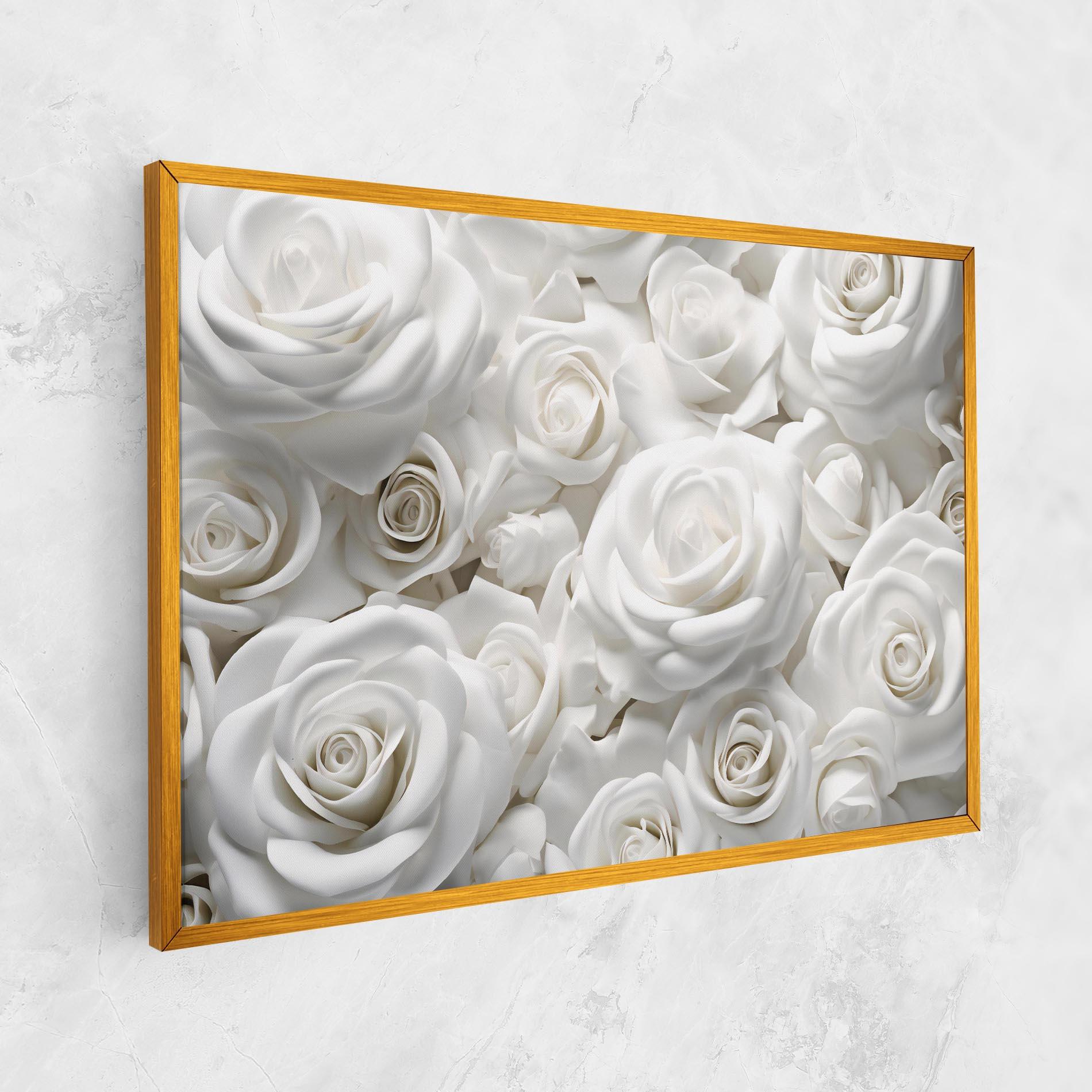 Vászonkép 3d White Roses mockup 1