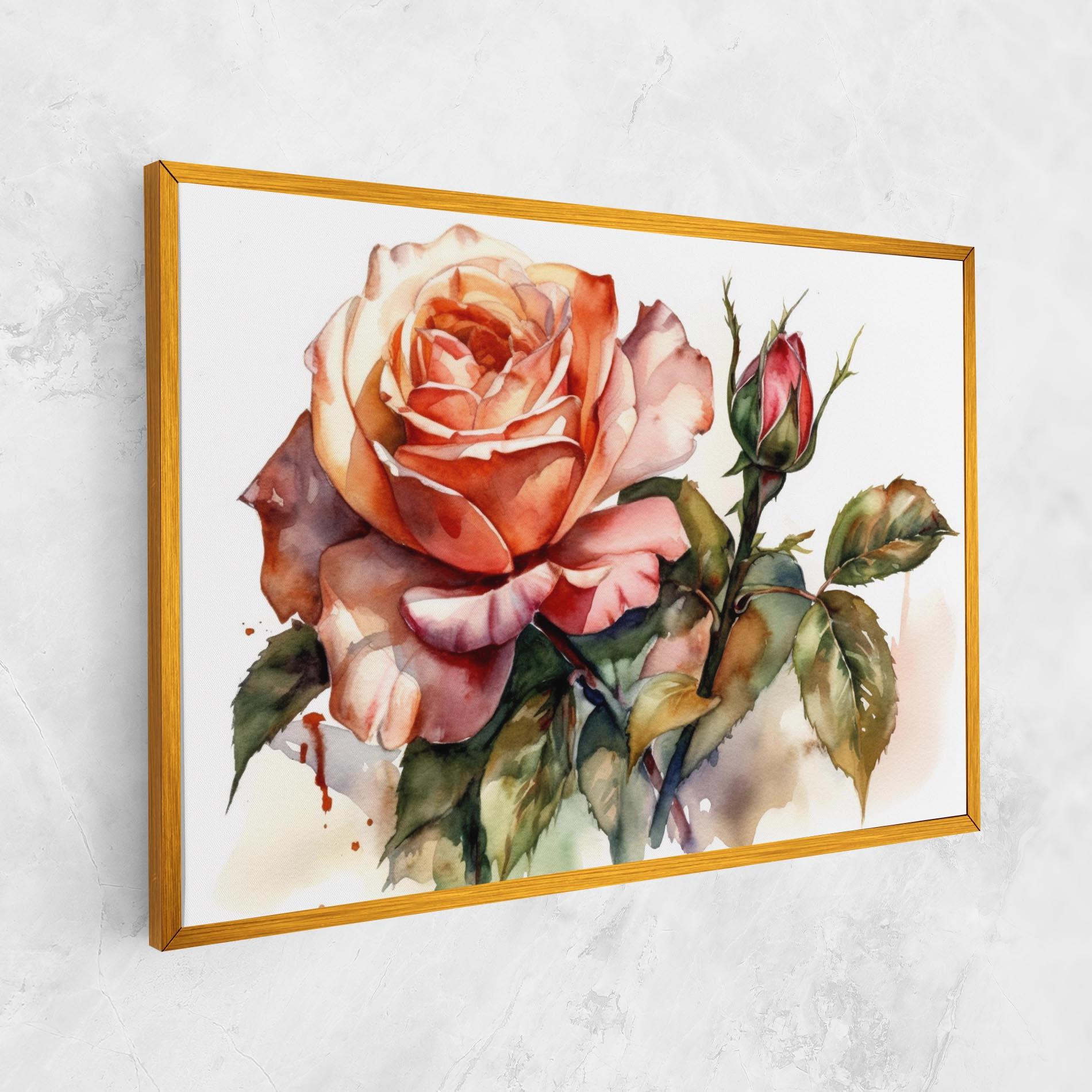 Vászonkép Big Rose Painted mockup 1