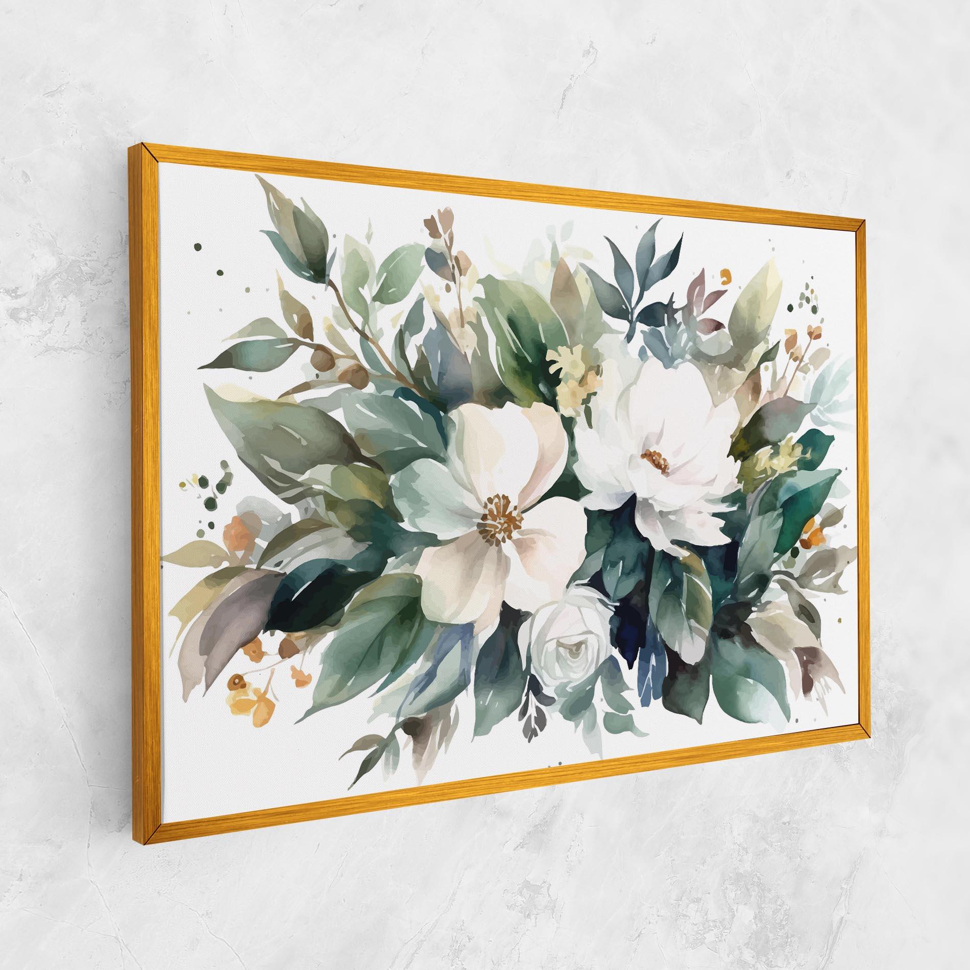 Vászonkép White Rose Paint mockup 1