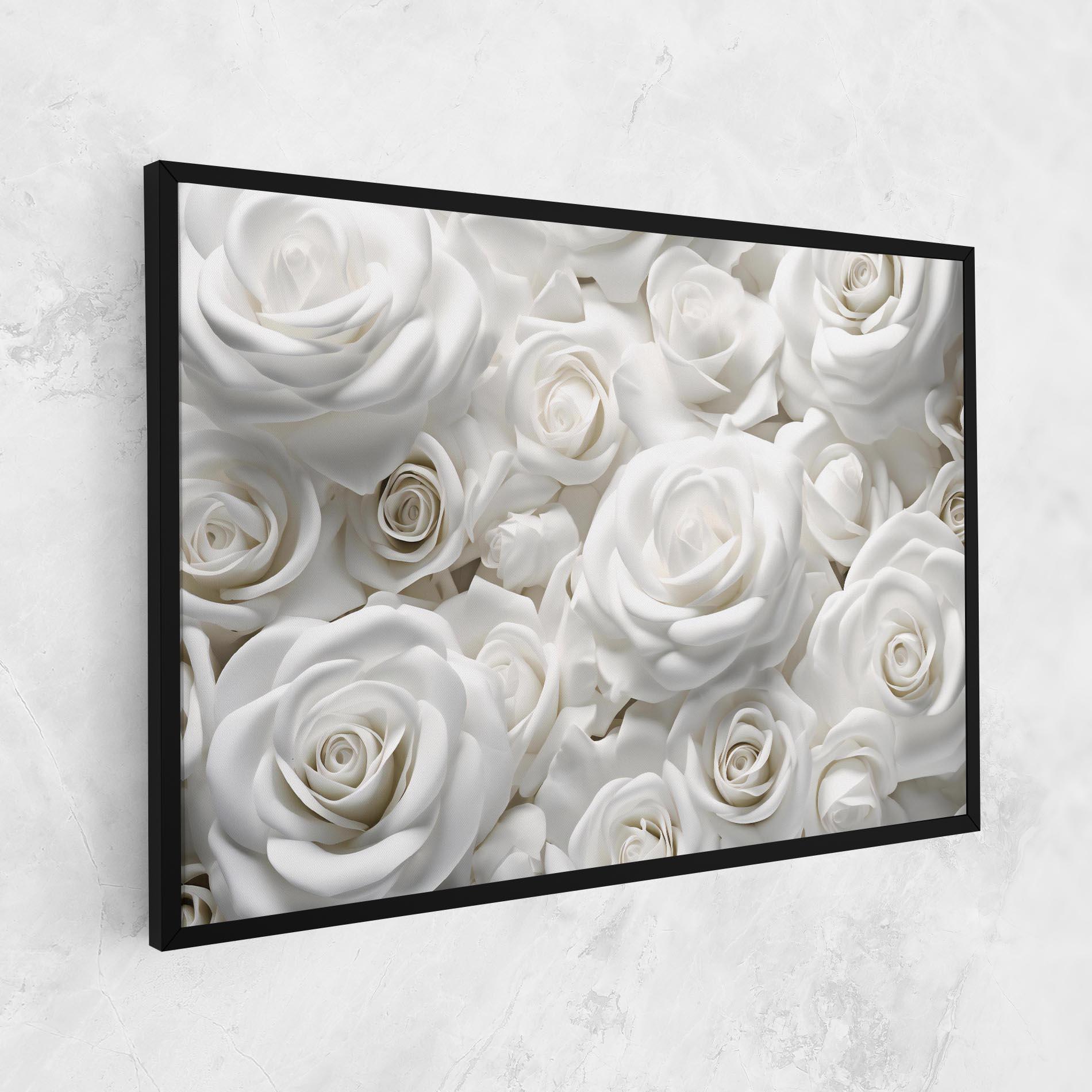 Vászonkép 3d White Roses mockup 1
