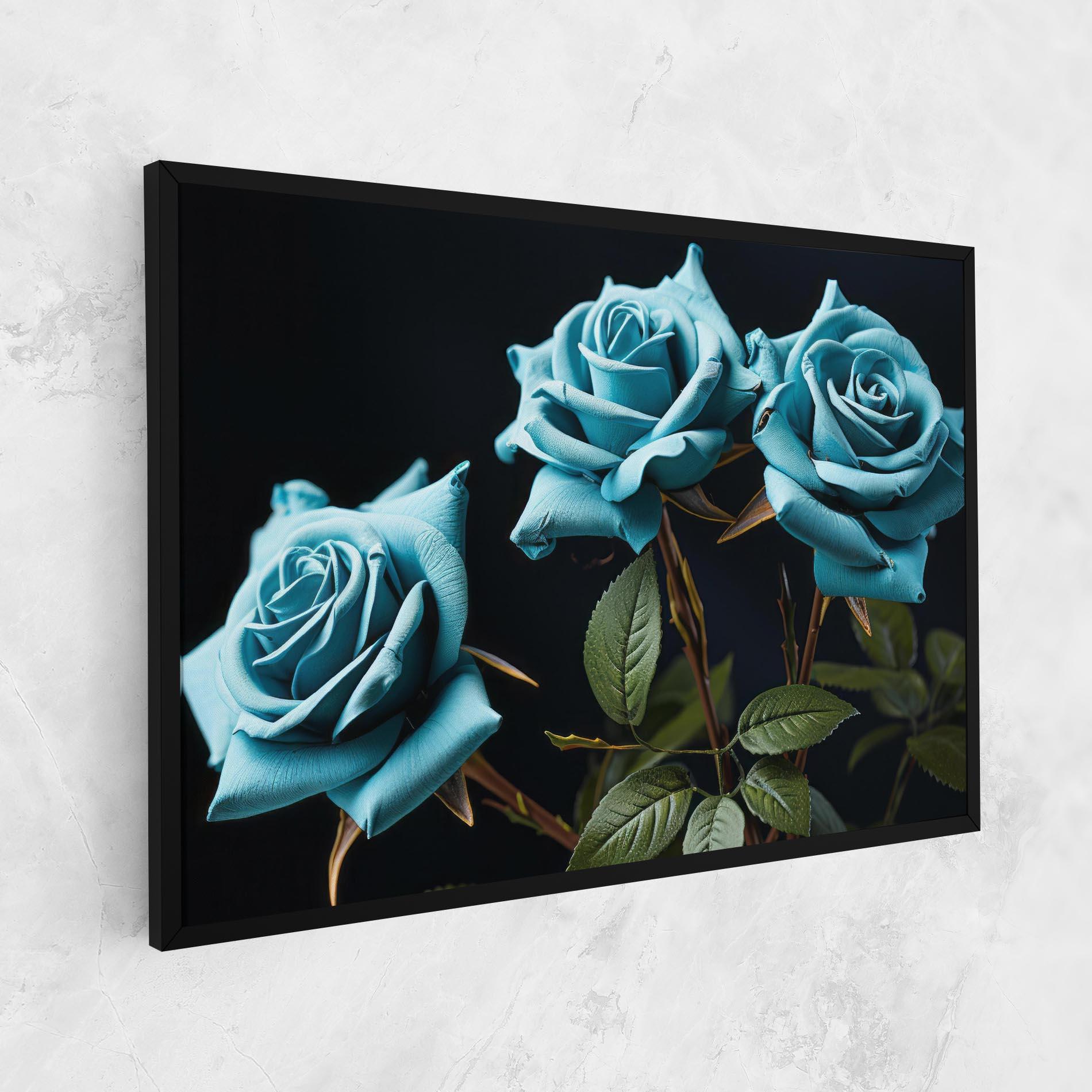 Vászonkép Blue Roses mockup 1