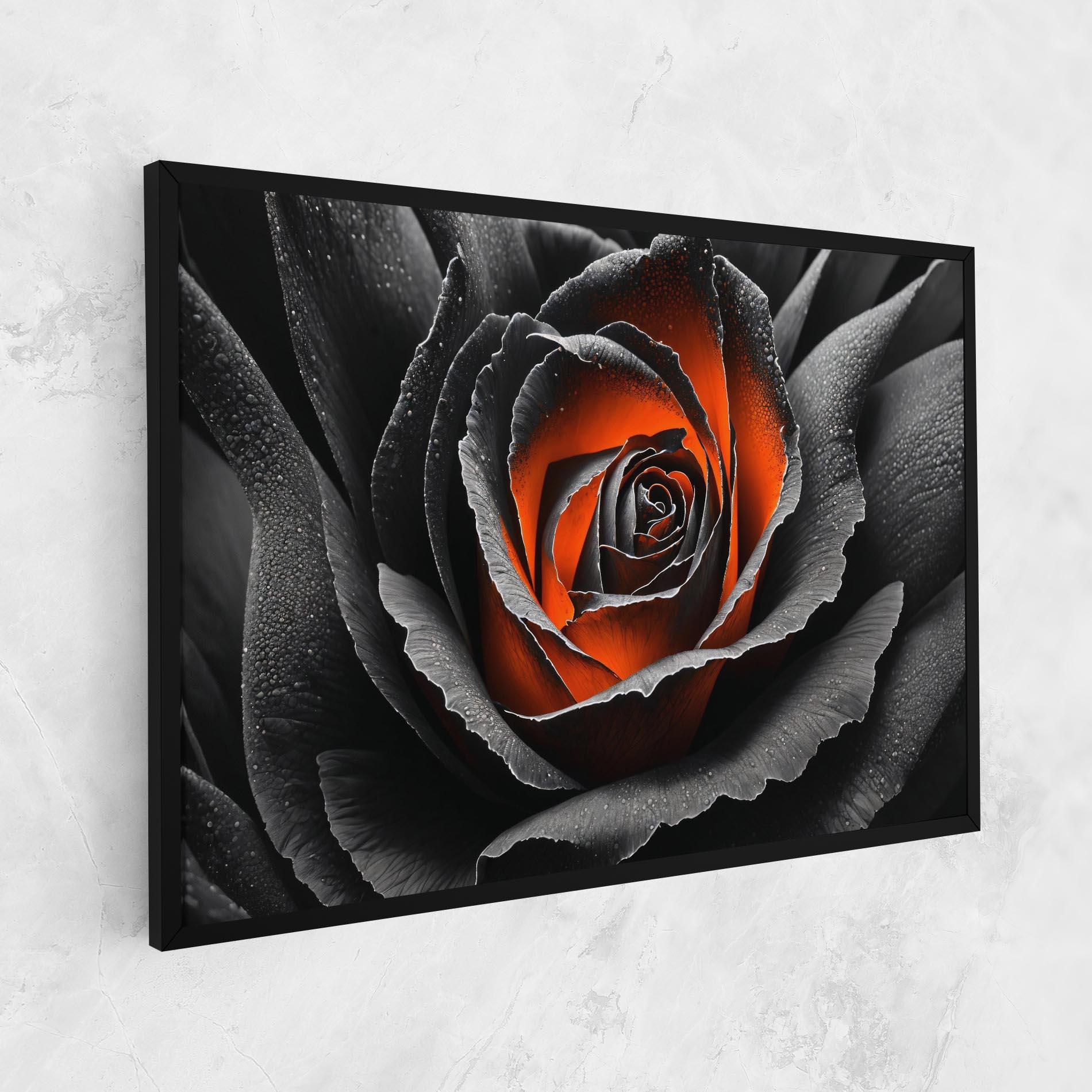 Vászonkép Grey Orange Rose mockup 1
