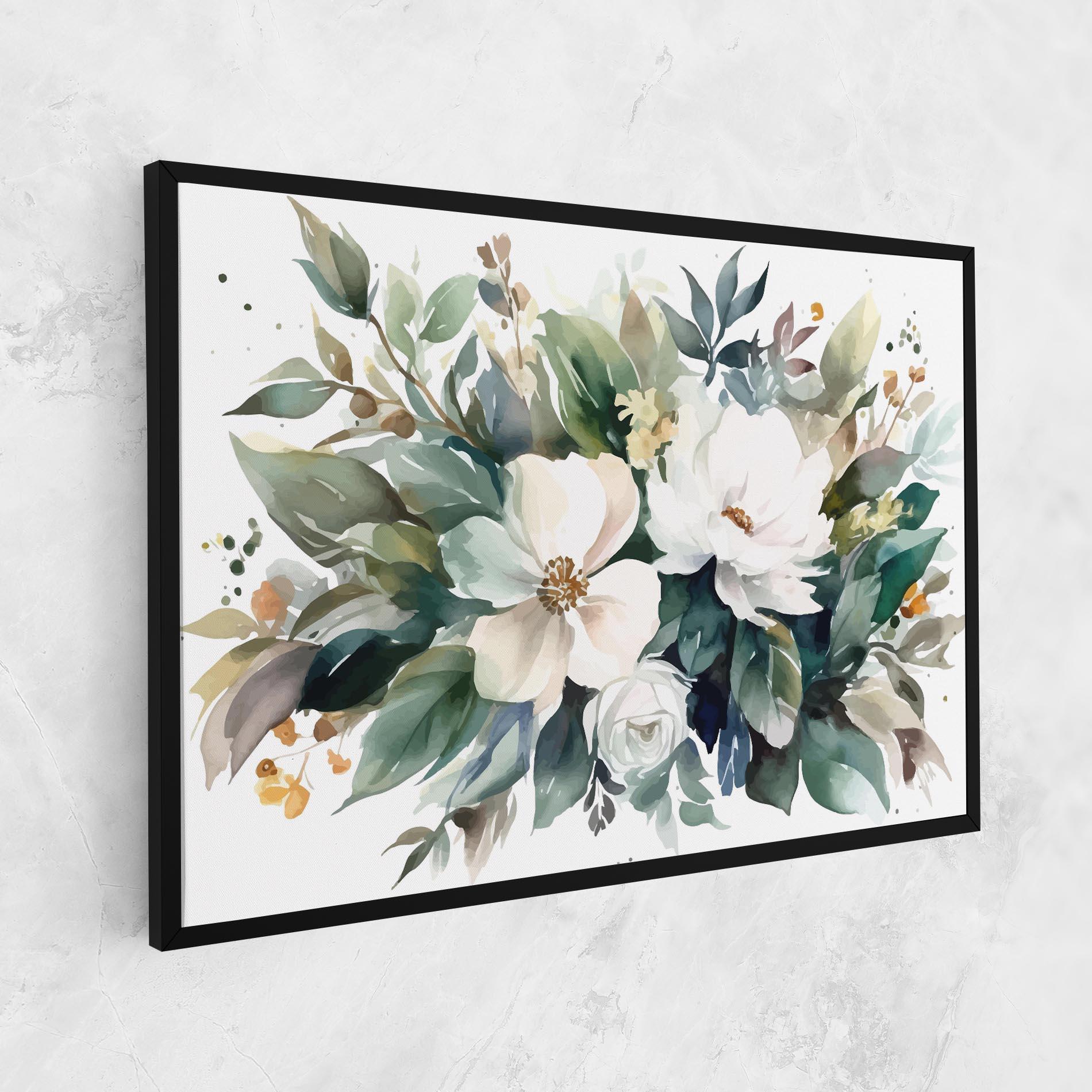 Vászonkép White Rose Paint mockup 1