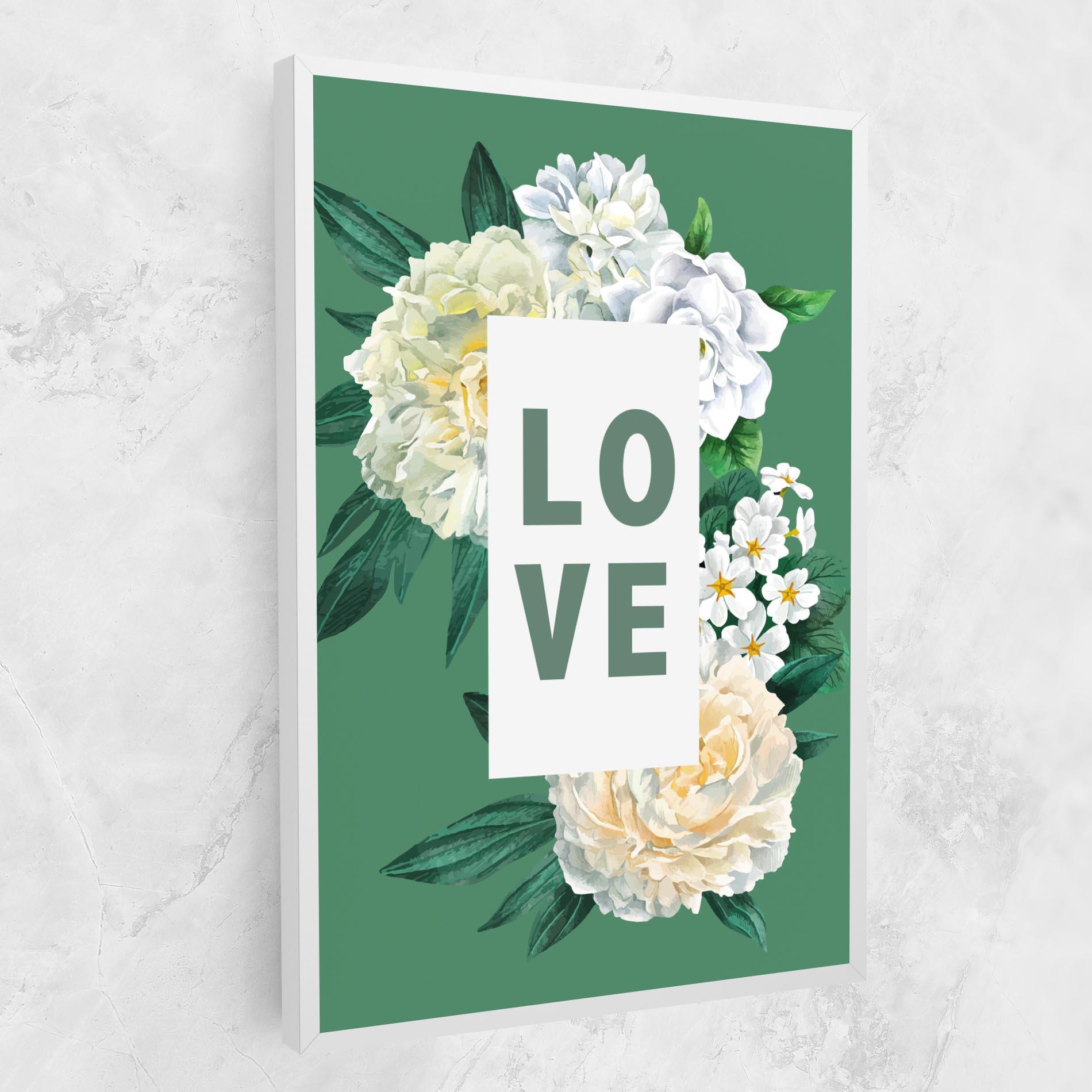 Vászonkép Love Green Rose mockup 1
