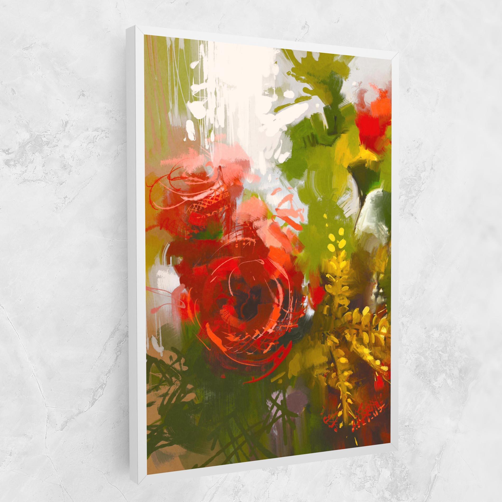 Vászonkép Red Rose Painting mockup 1