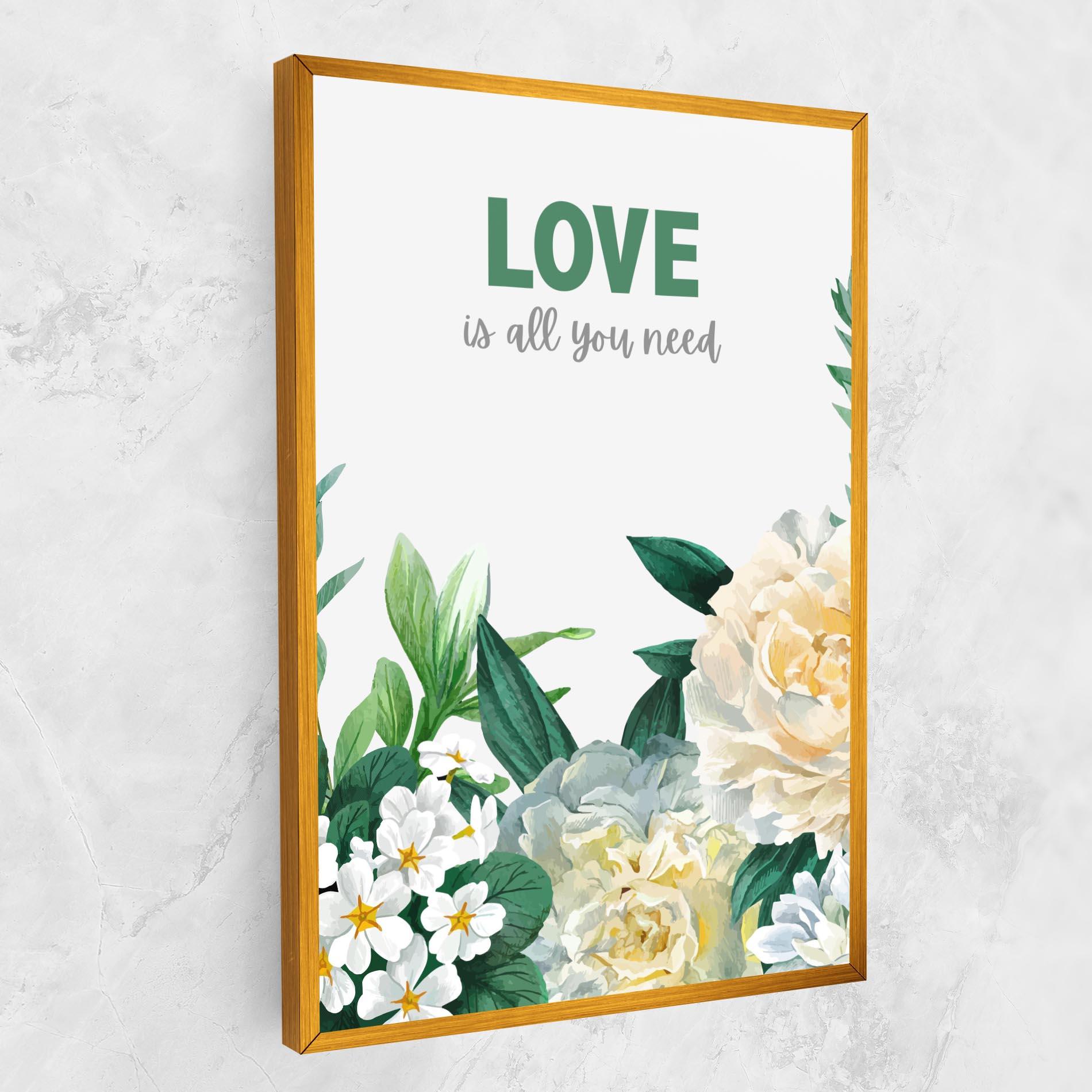 Vászonkép Green Rose Love mockup 1