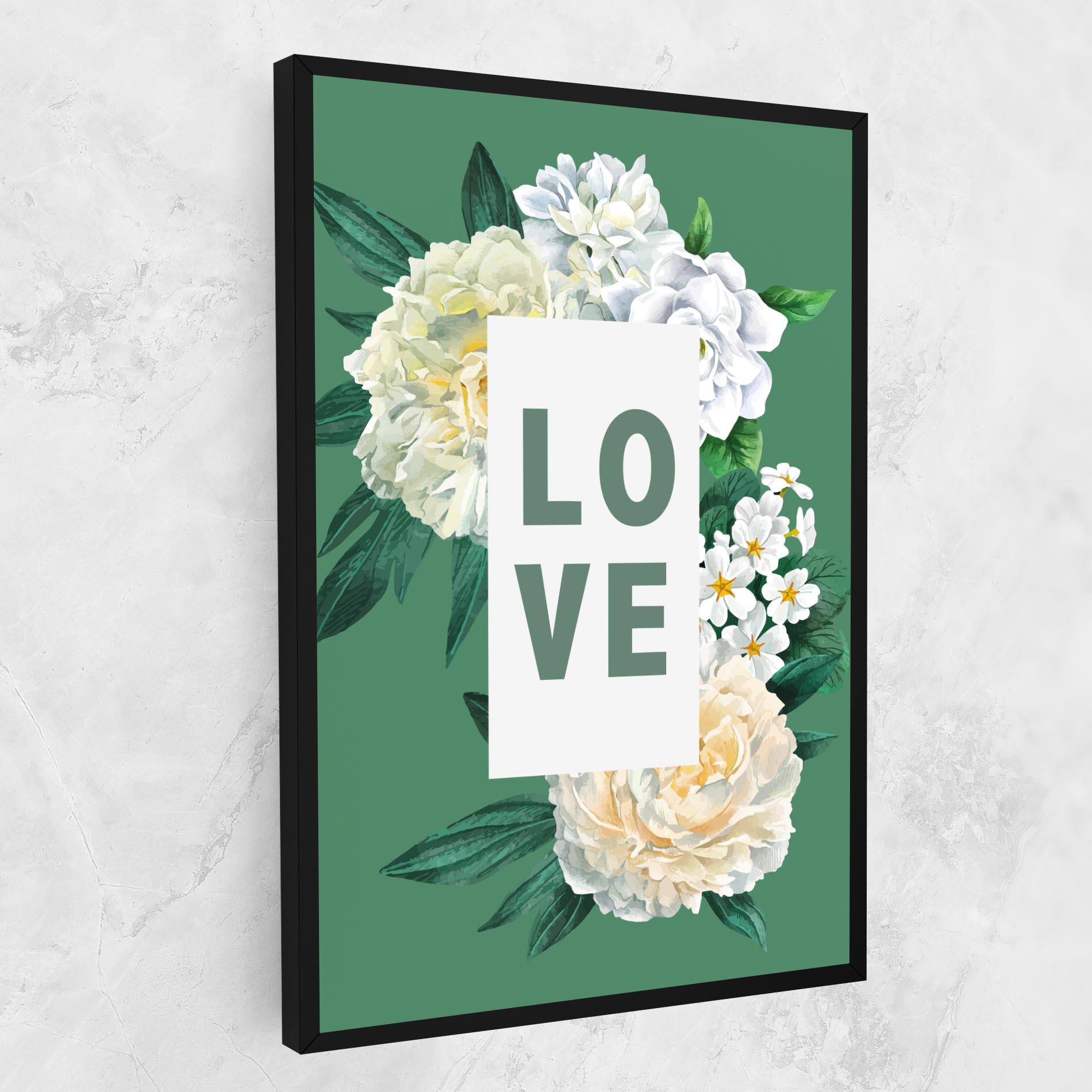 Vászonkép Love Green Rose mockup 1