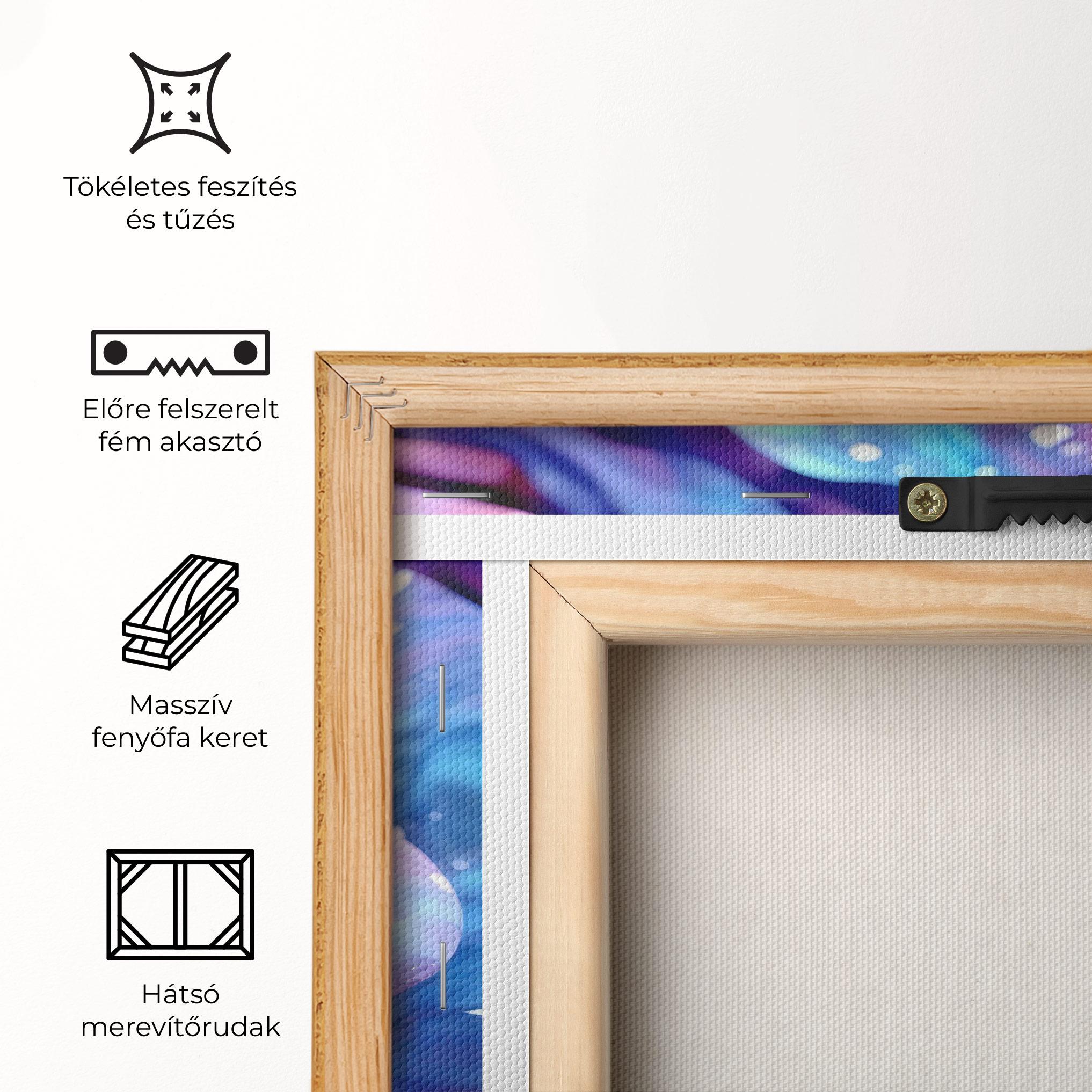 Vászonkép Beautiful Blue Pink Rose mockup 5