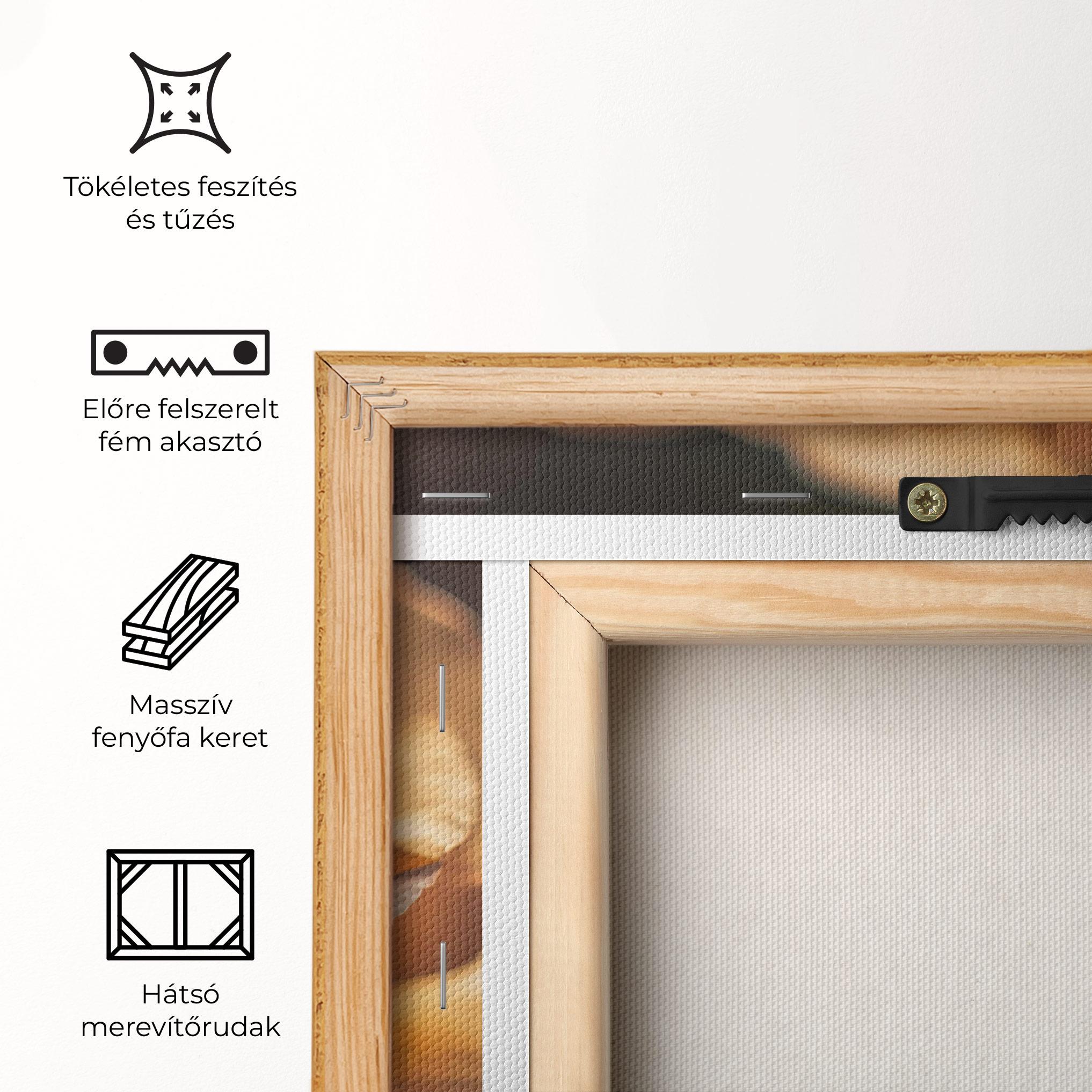 Vászonkép Light Orange Rose Close Up mockup 5