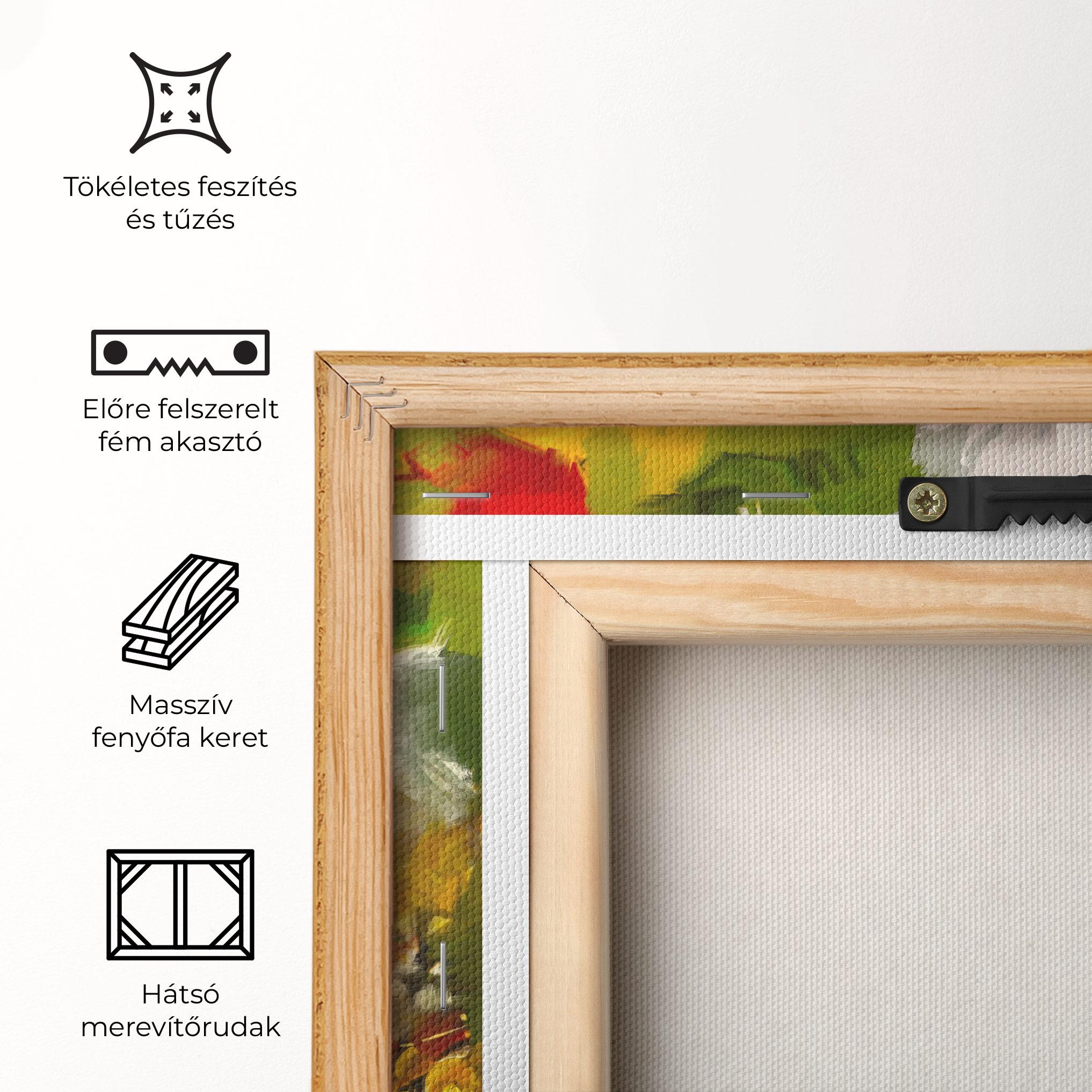 Vászonkép Red Rose Painting mockup 5