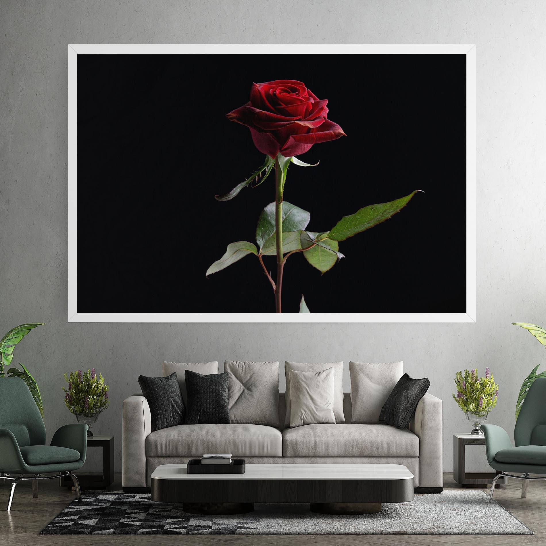 Vászonkép Beautiful Red Rose mockup 7