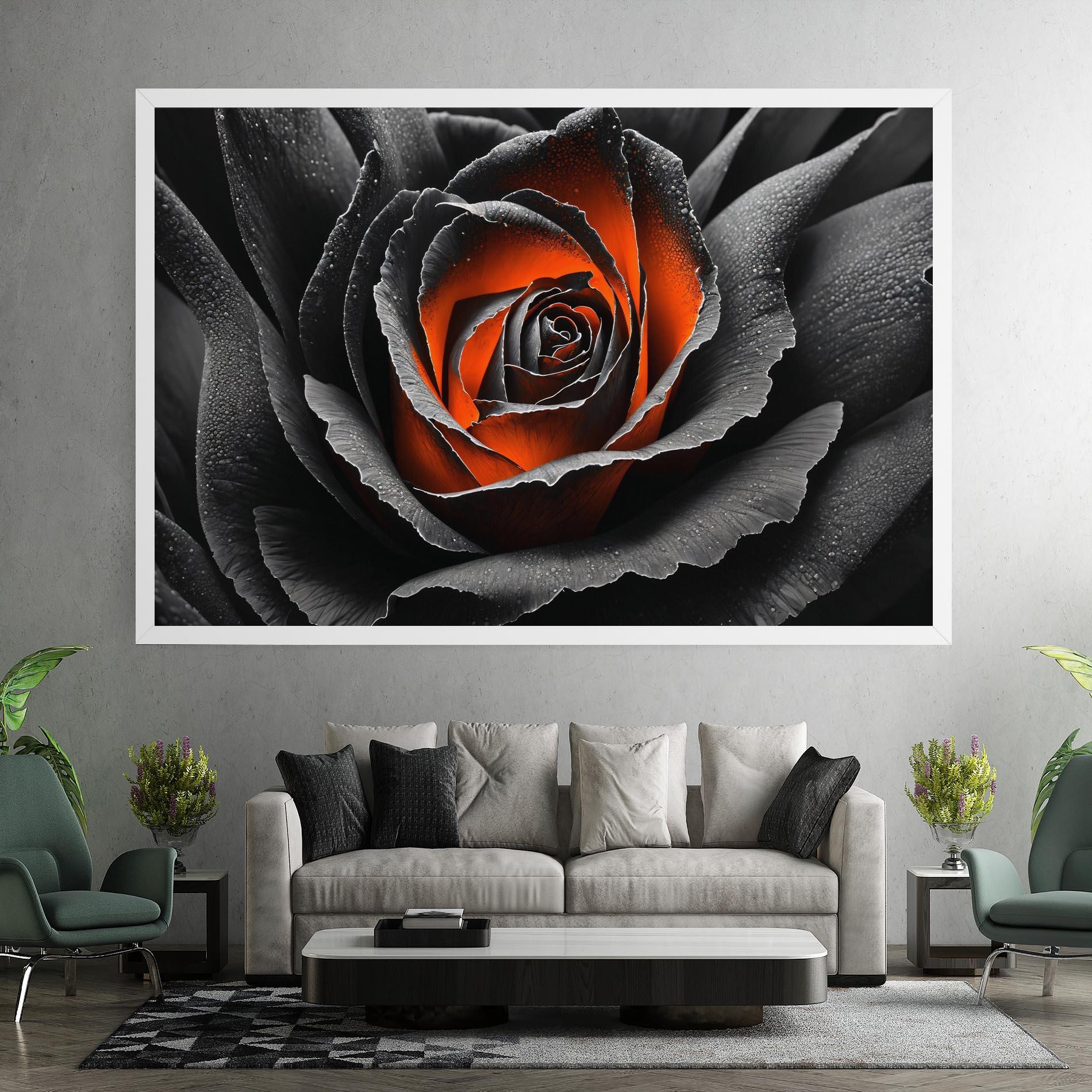 Vászonkép Grey Orange Rose mockup 7