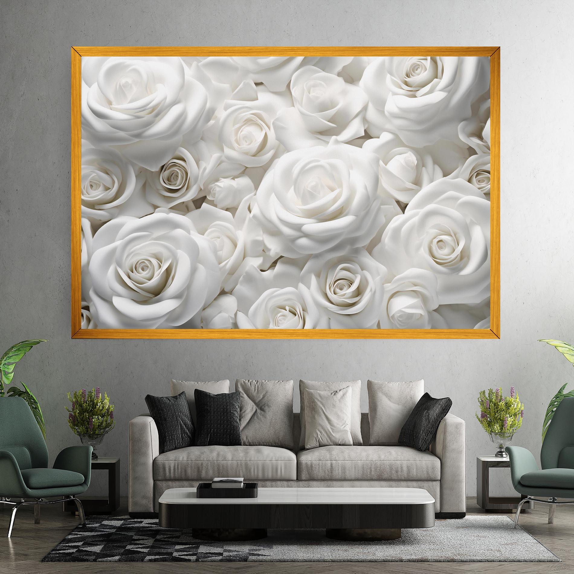 Vászonkép 3d White Roses mockup 7
