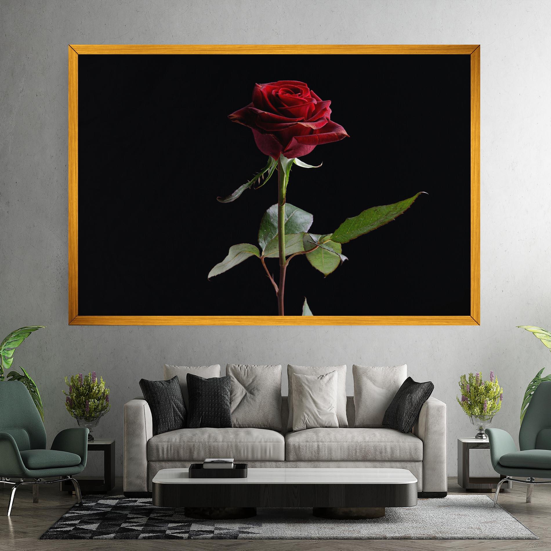 Vászonkép Beautiful Red Rose mockup 7