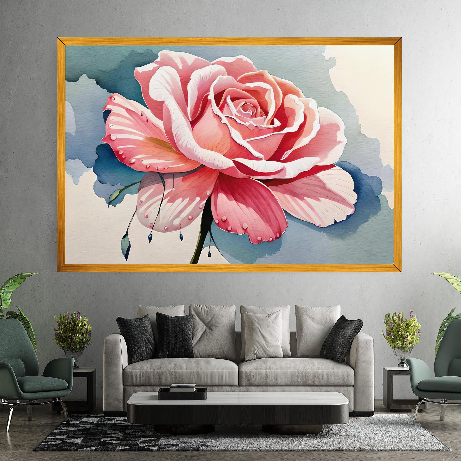 Vászonkép Bih Pink Rose mockup 7