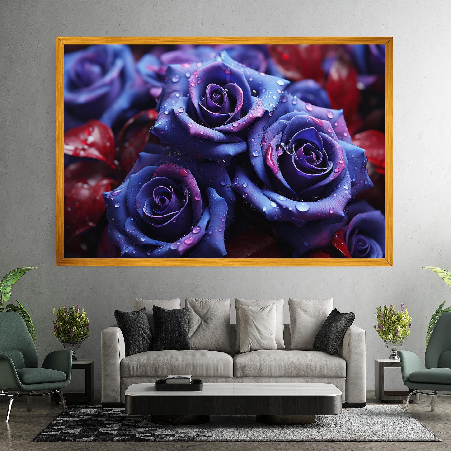 Blue Purple Rose mockup 7