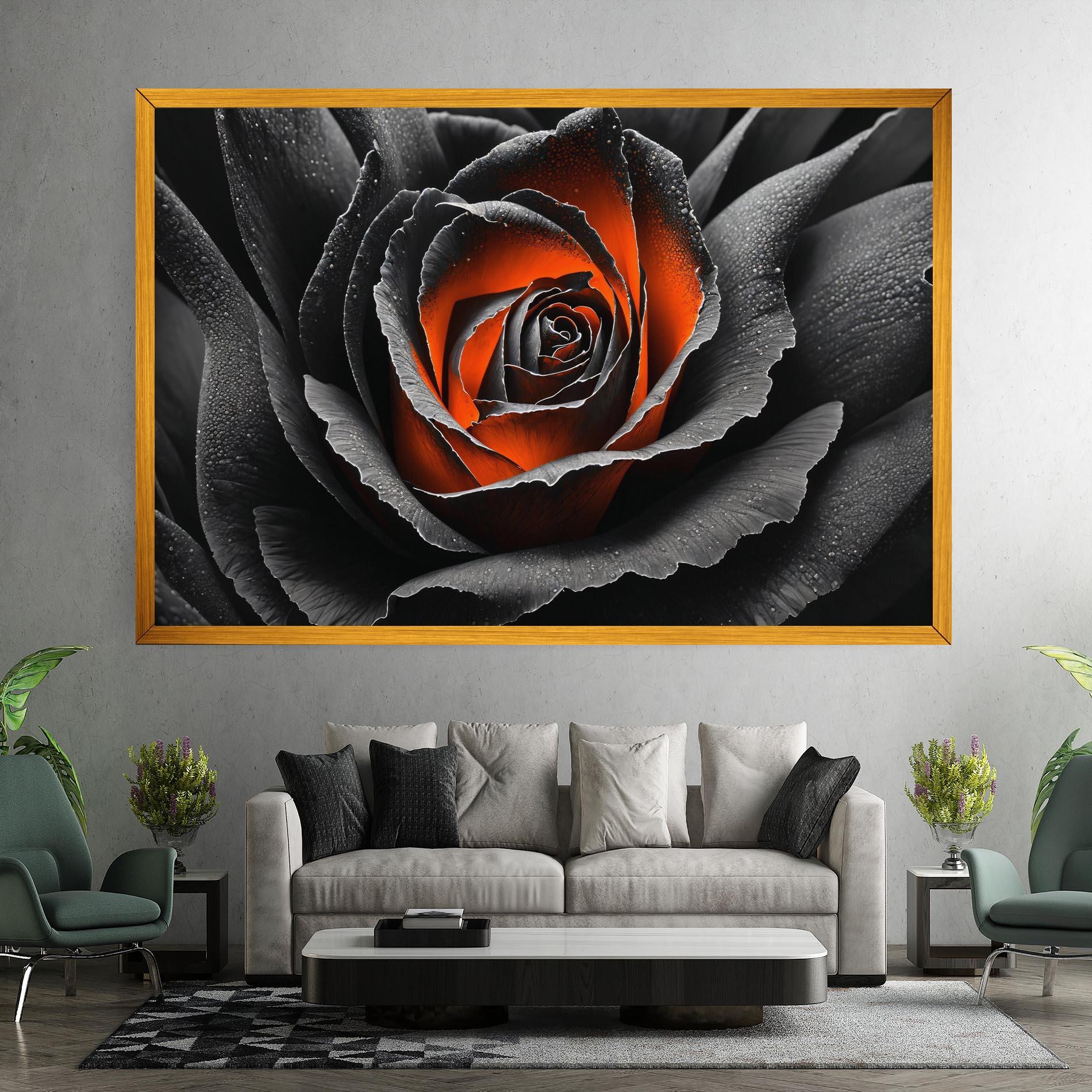 Vászonkép Grey Orange Rose mockup 7