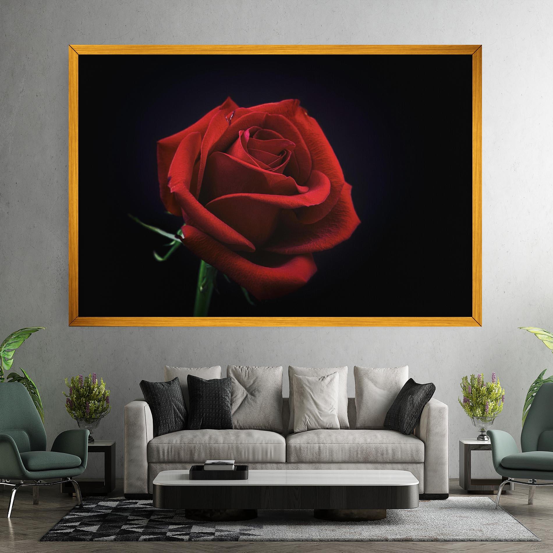 Vászonkép Red Rose Close Up mockup 7