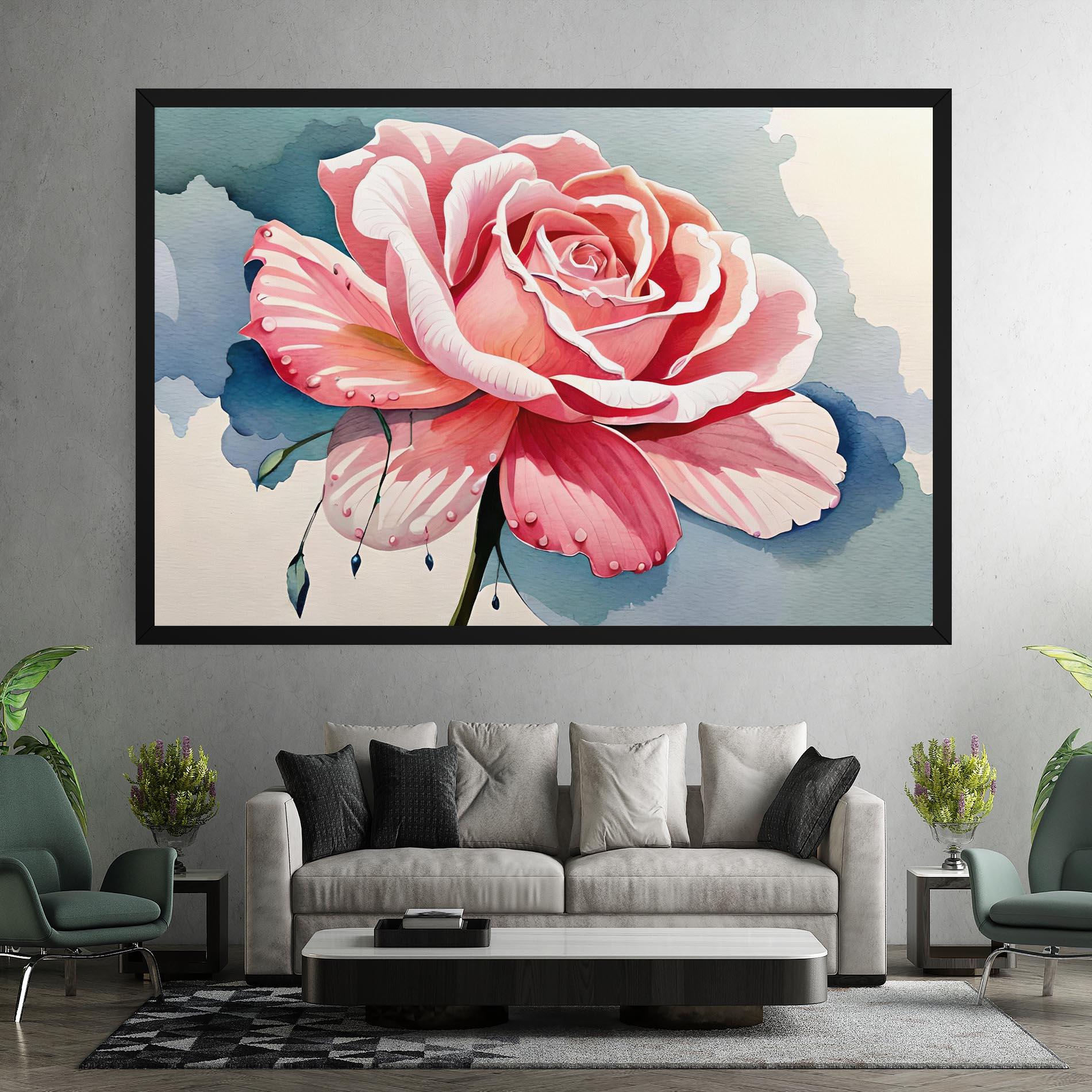 Vászonkép Bih Pink Rose mockup 7