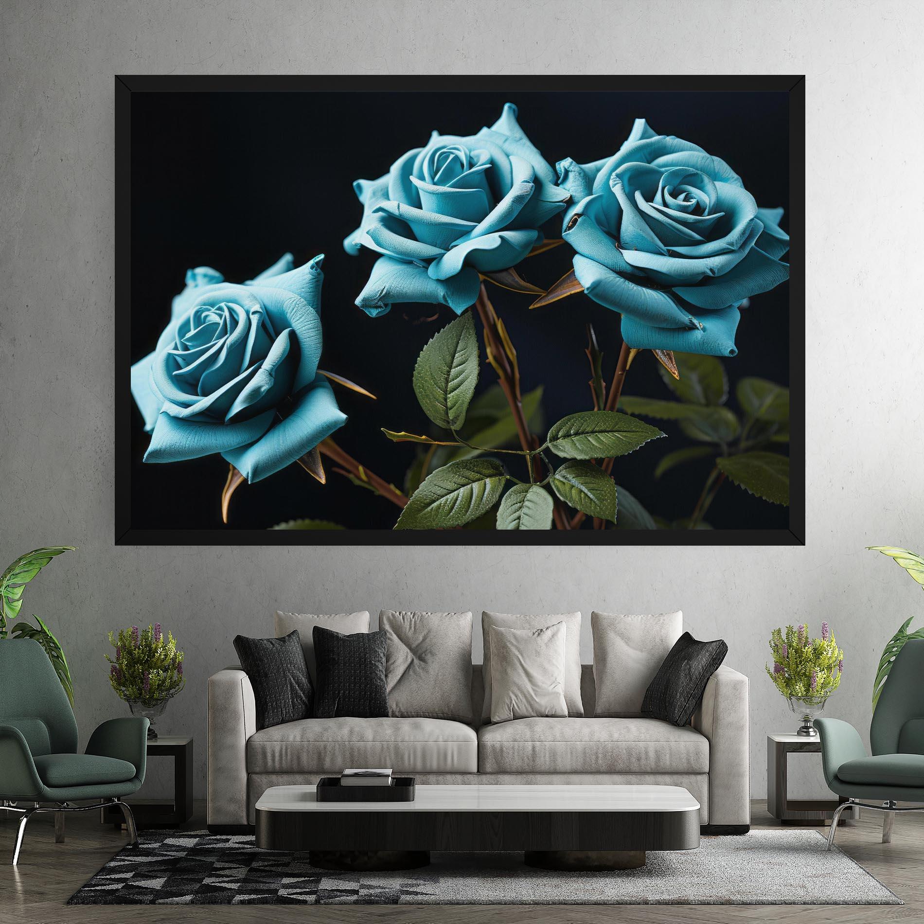 Vászonkép Blue Roses mockup 7