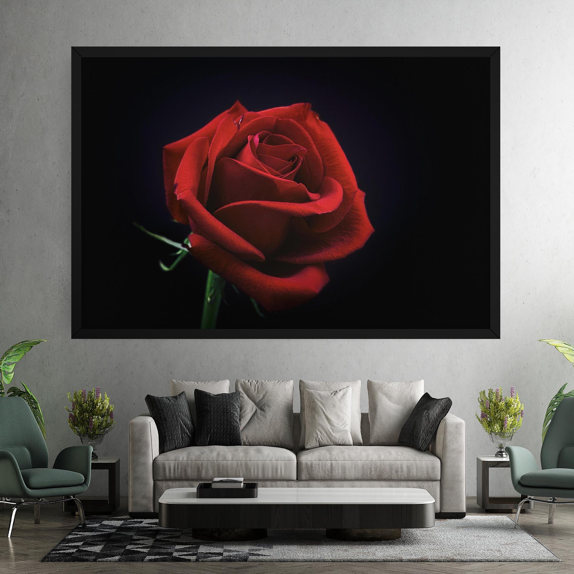 Vászonkép Red Rose Close Up mockup 7